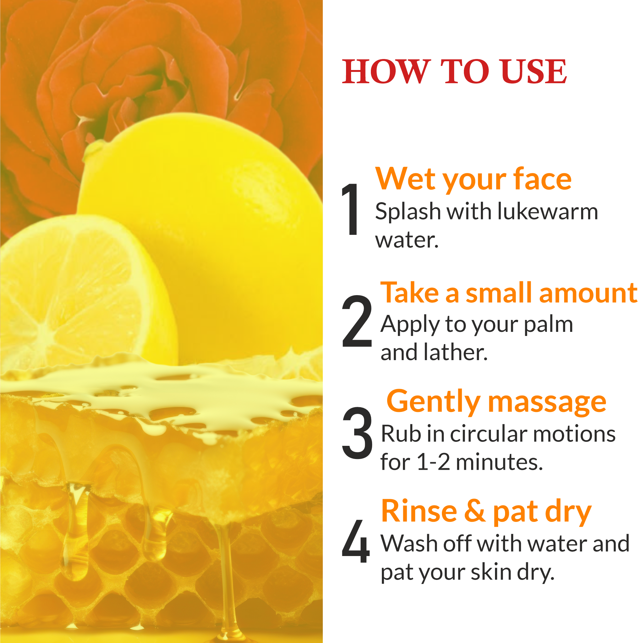 How to use Khadi Honey Rose & Lemon Face Wash for fresh and glowing skin