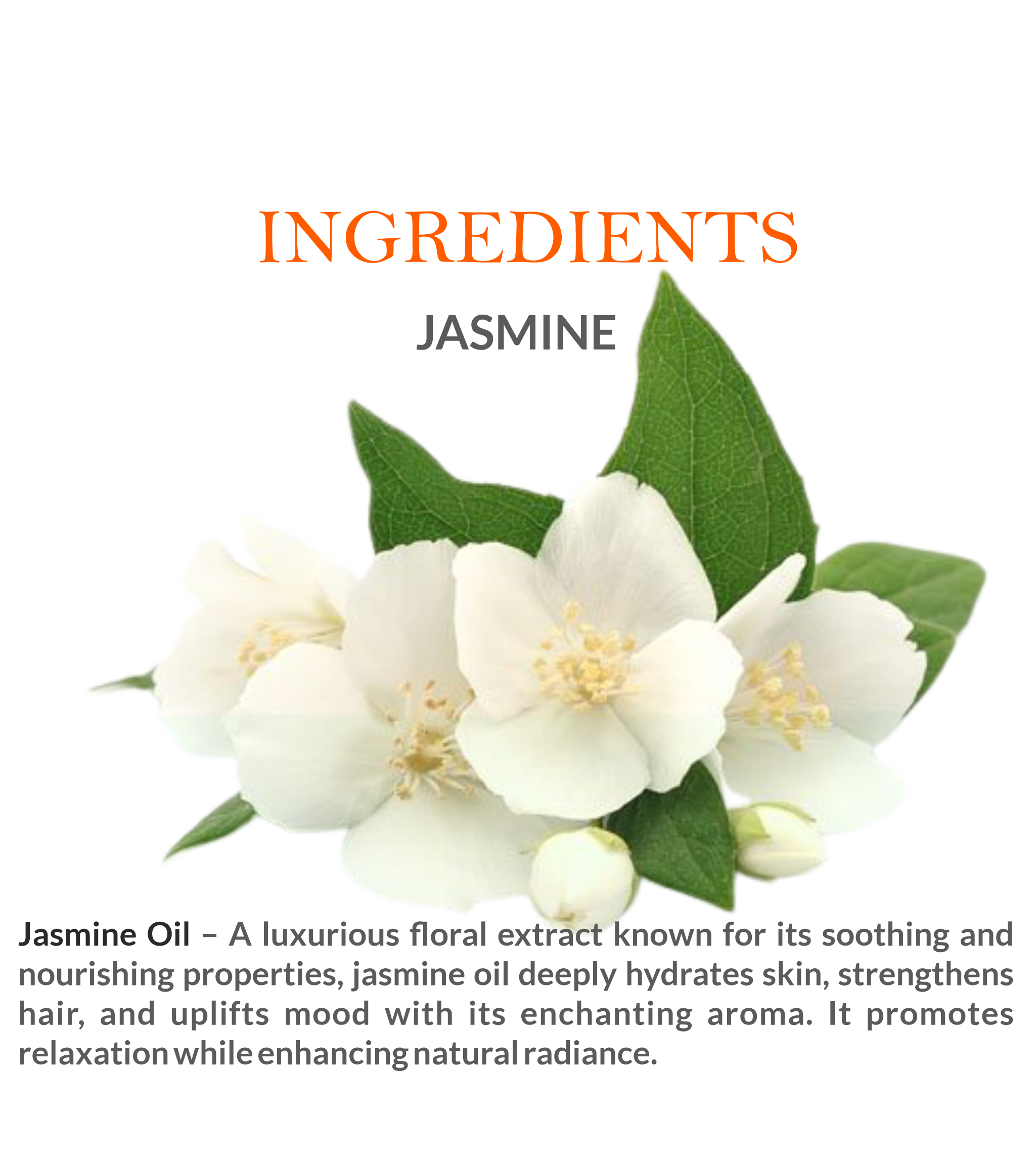 Natural Ingredients in Khadi Jasmine Essential Oil – Steam-Distilled for Purity
