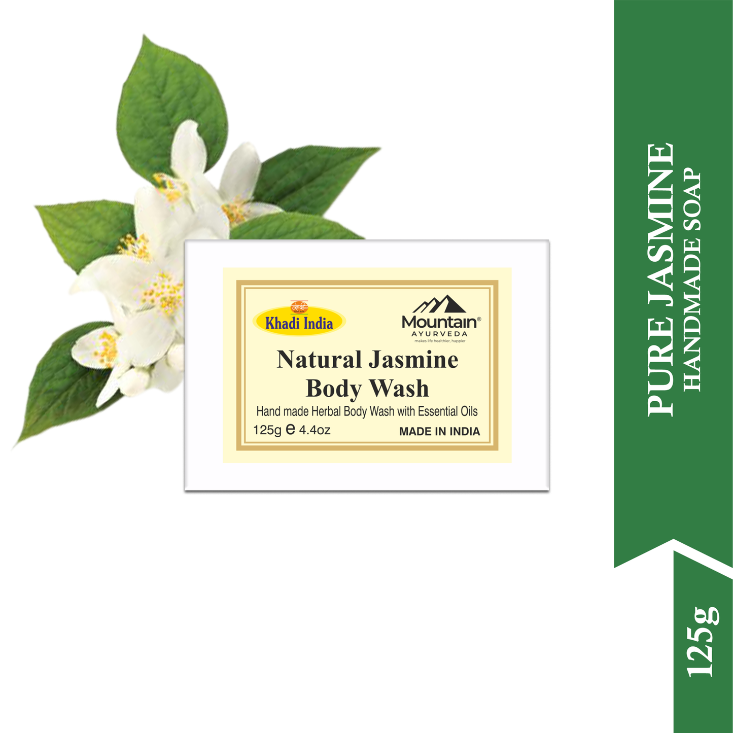 Khadi Jasmine Soap – Natural Handmade Soap for Soft & Glowing Skin