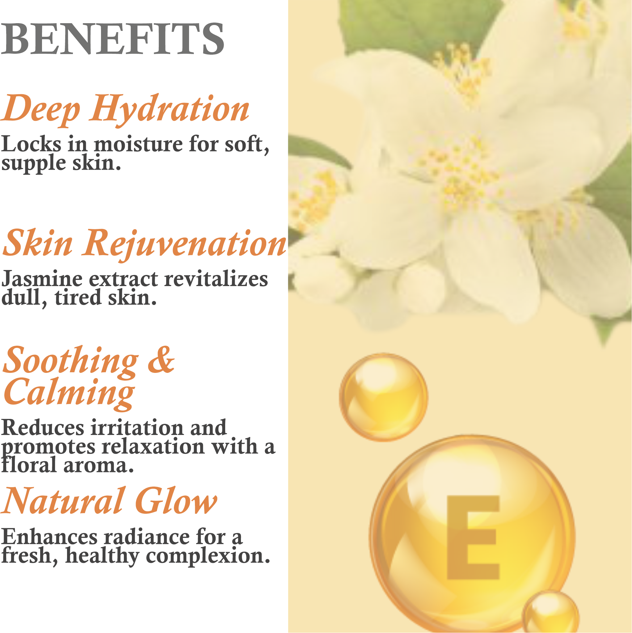 Key benefits of Khadi Jasmine & Vitamin E Lotion – Moisturizes, softens & enhances glow