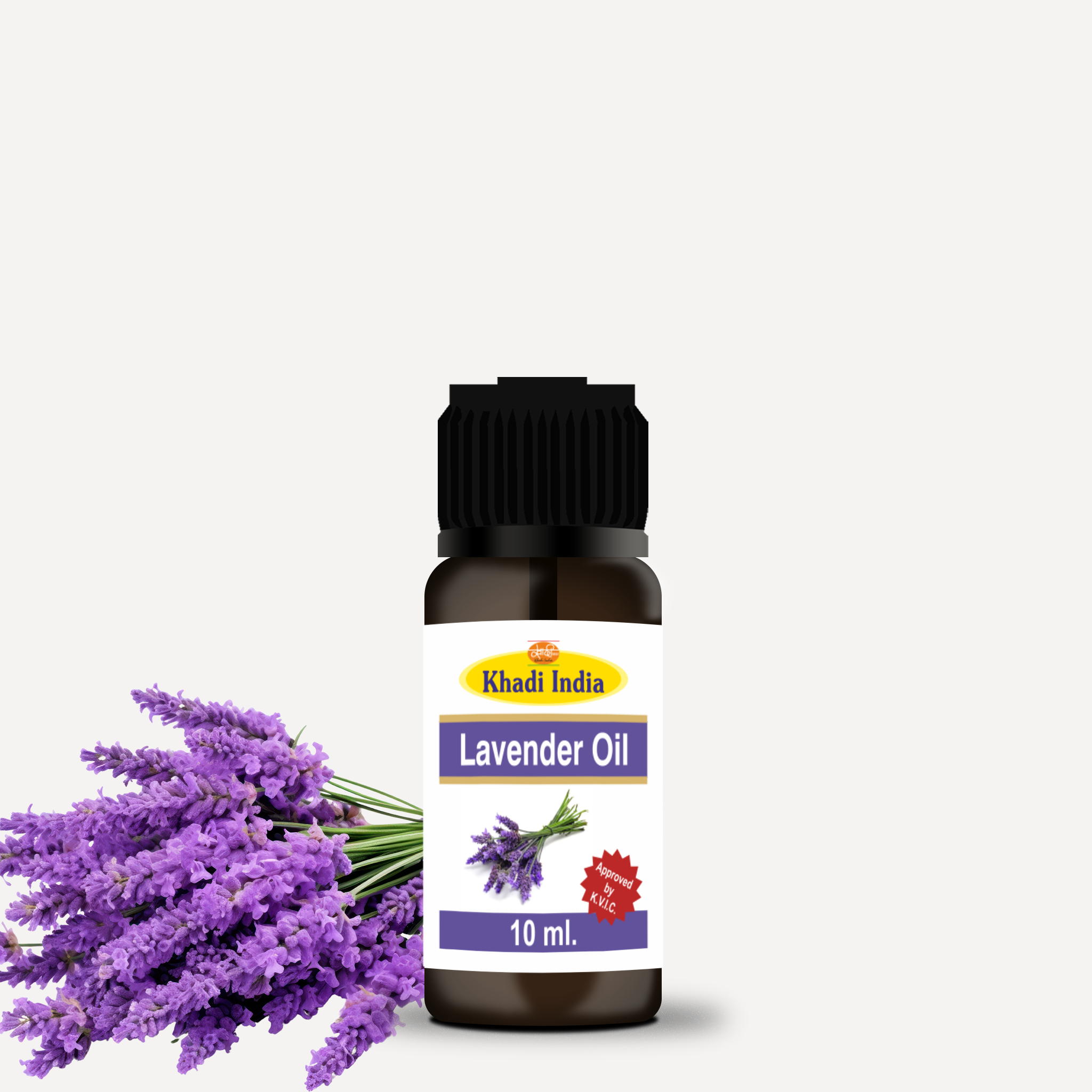Khadi Lavender Essential Oil 10ml – 100% Pure & Natural for Skin, Hair & Aromatherapy