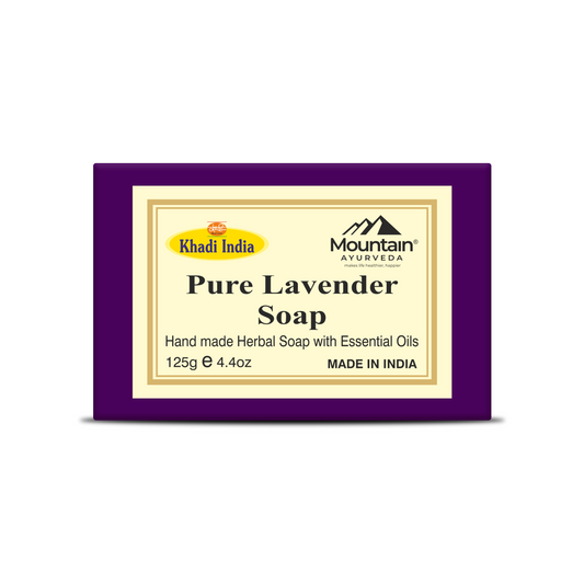 Khadi Lavender Soap – Handmade Ayurvedic Floral Soap for Relaxation