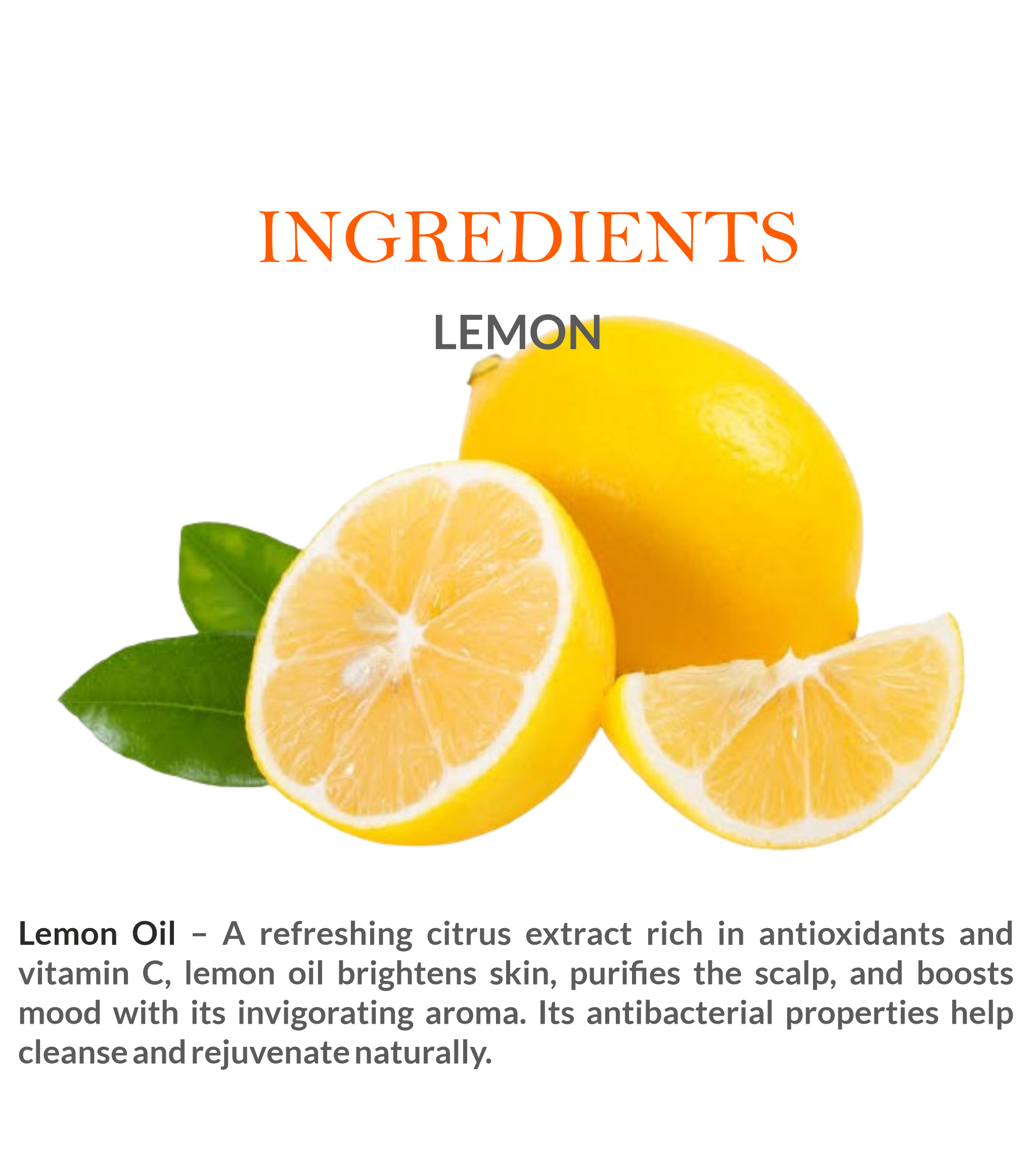 Natural Ingredients in Khadi Lemon Essential Oil – Cold-Pressed for Maximum Purity