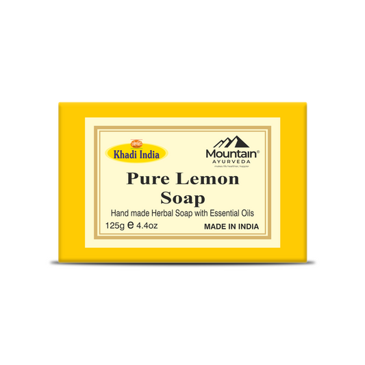 Khadi Lemon Soap – Handmade Ayurvedic Citrus Soap for Oil Control