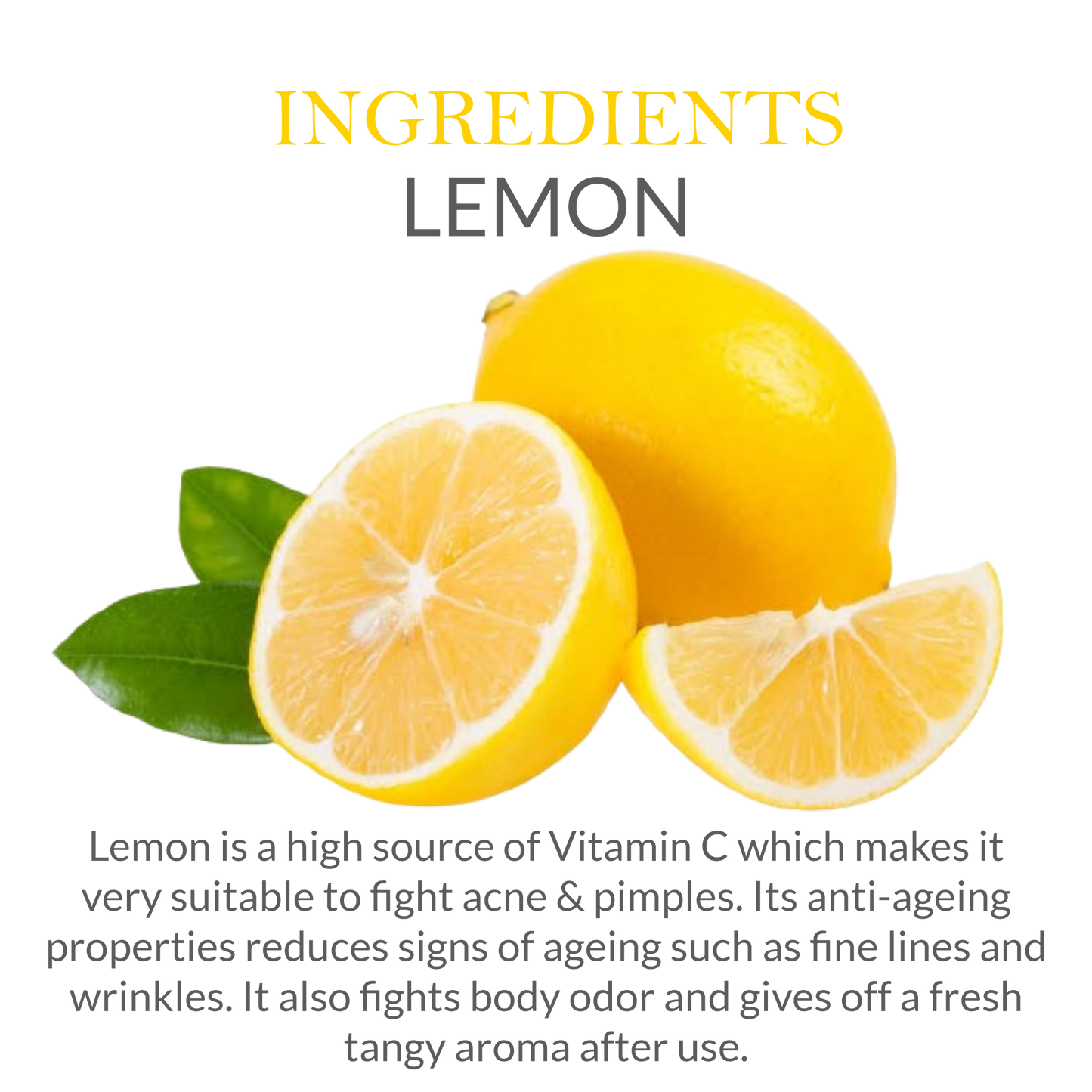 Khadi Lemon Soap Ingredients – Lemon Extract, Essential Oils, and Glycerin