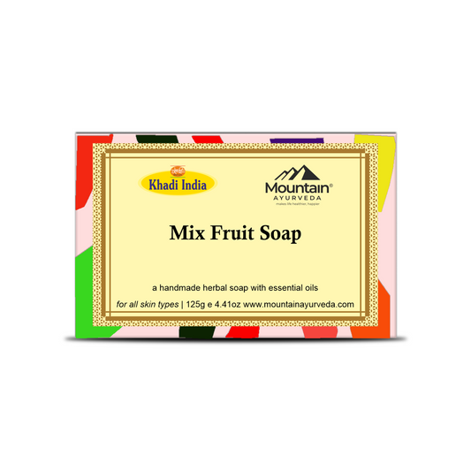 Khadi Mix Fruit Soap – Handmade Ayurvedic Soap with Fruit Extracts
