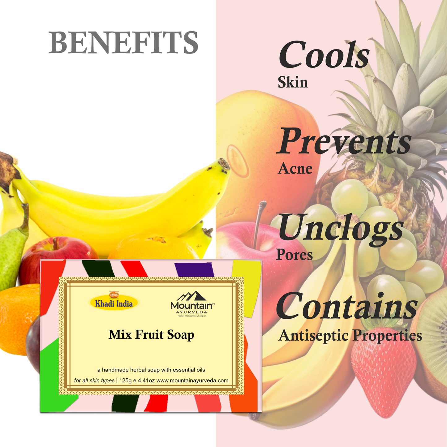 Benefits of Khadi Mix Fruit Soap – Hydrating, Cleansing & Brightening