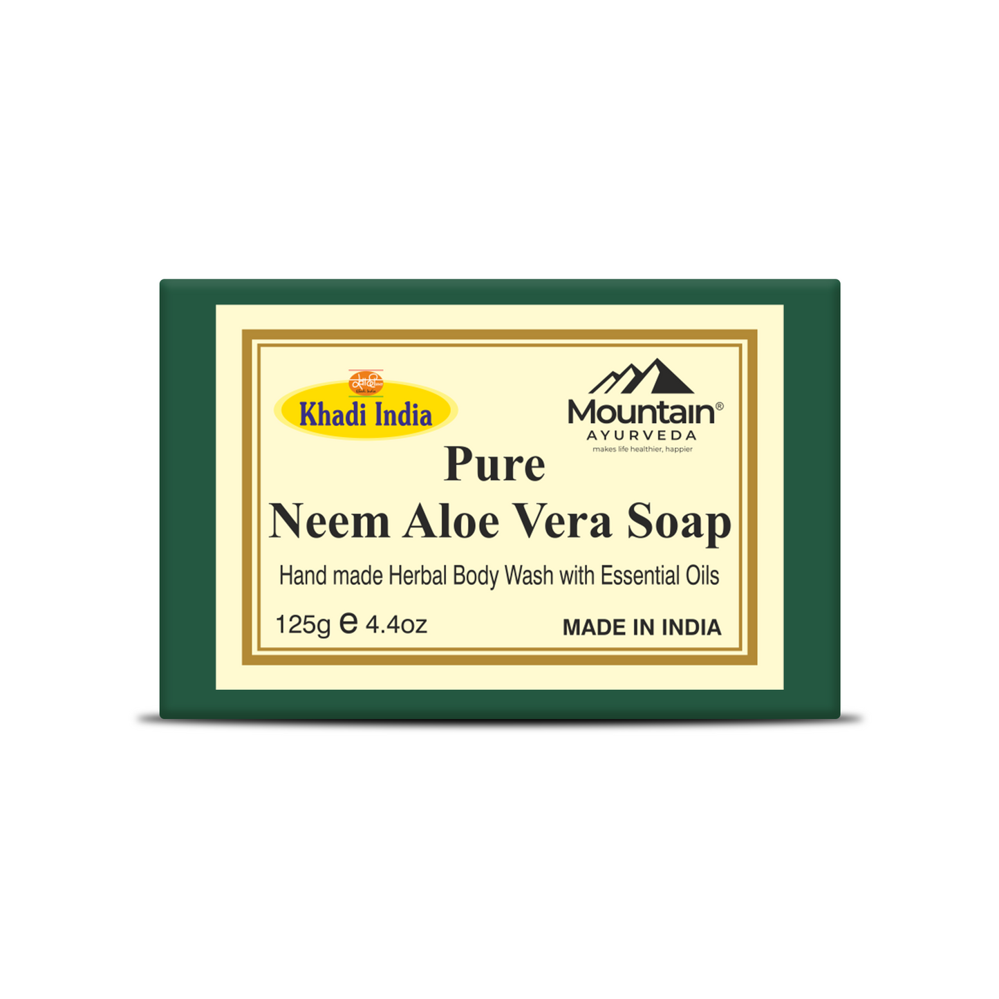 Khadi Neem Aloe Vera Soap – Handmade Herbal Bathing Bar