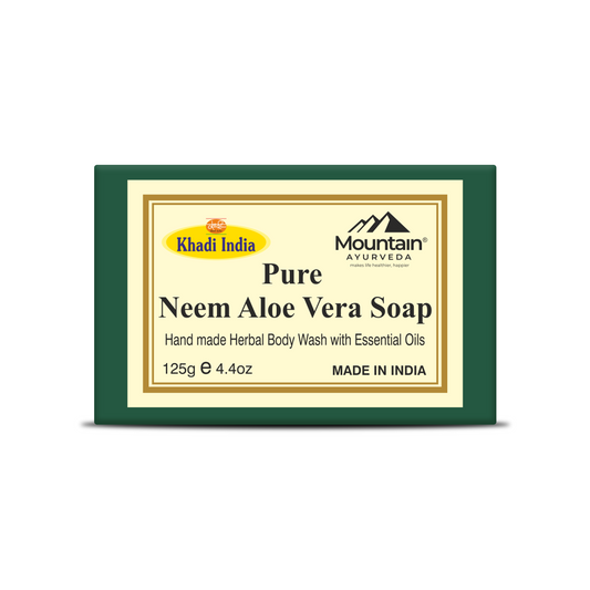 Khadi Neem Aloe Vera Soap – Handmade Herbal Bathing Bar