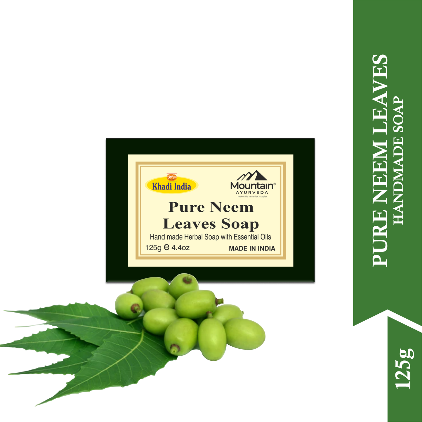 Khadi Neem Leaves Soap – Handmade Herbal Soap for Acne & Pimples