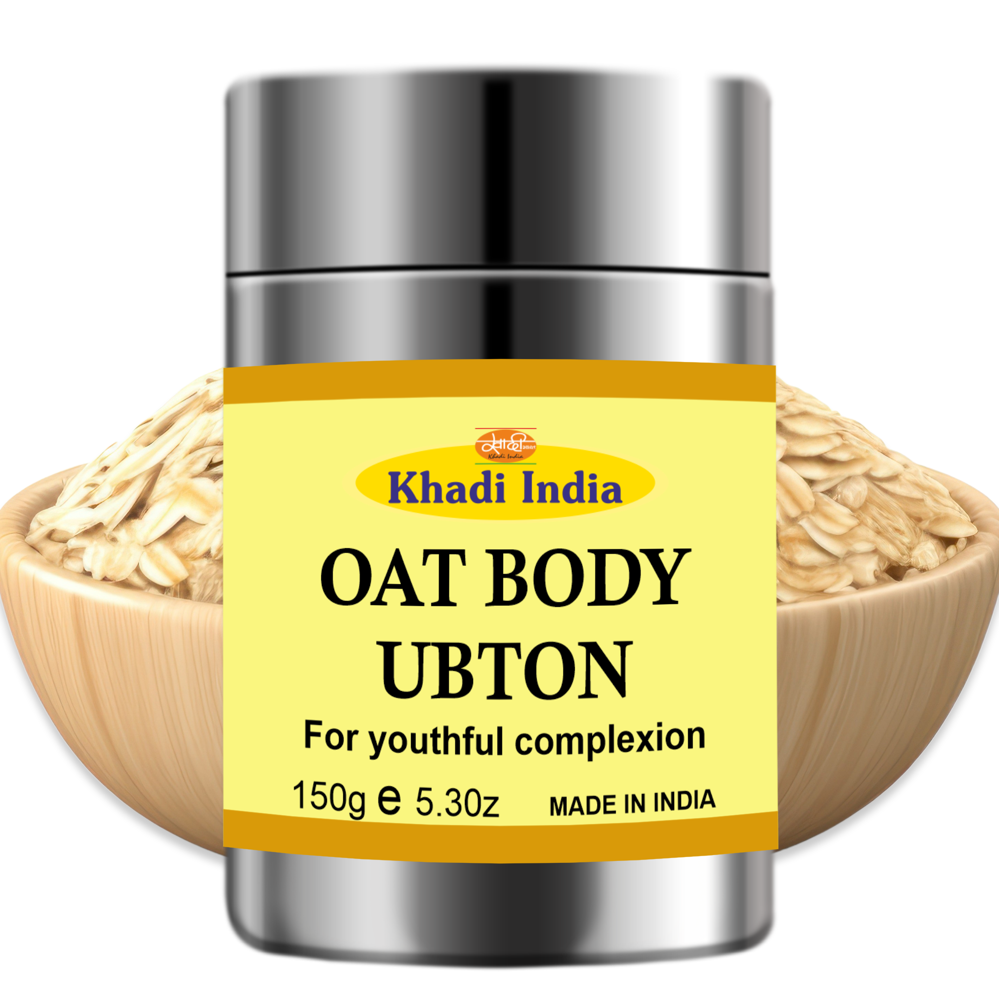 Khadi Oat Body Ubton 150g – Ayurvedic Herbal Body Scrub for Glowing Skin
