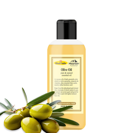Khadi Pure Olive Oil 210ml – Cold-pressed oil for deep skin & hair nourishment