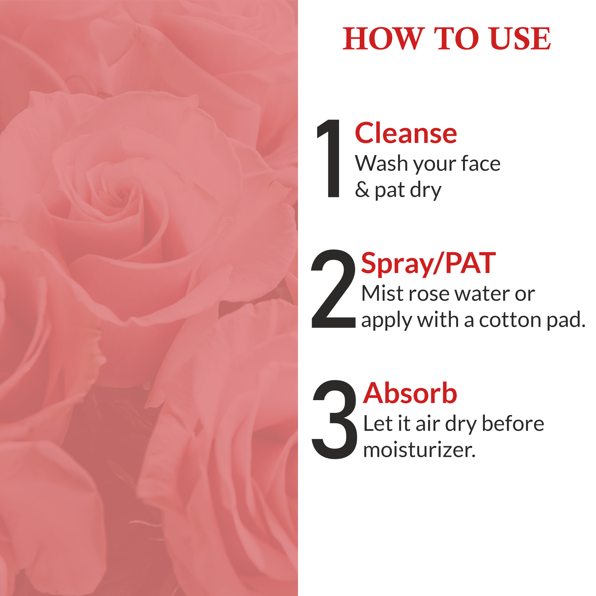 How to use Khadi Pure Rose Water as a toner, mist & face pack base