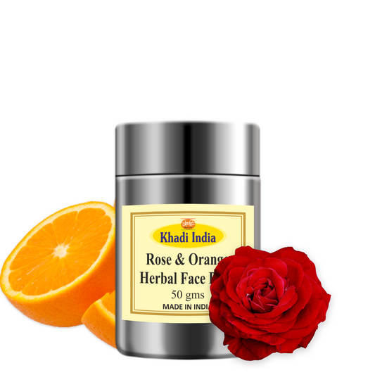 Khadi Rose & Orange Face Pack 50g – Herbal Glow Boosting Face Mask