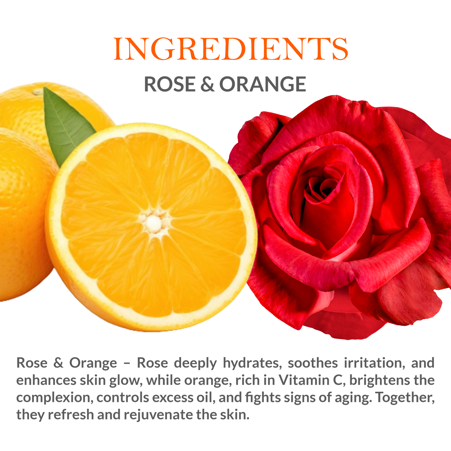 Khadi Rose & Orange Face Pack Ingredients – 100% Natural & Herbal

