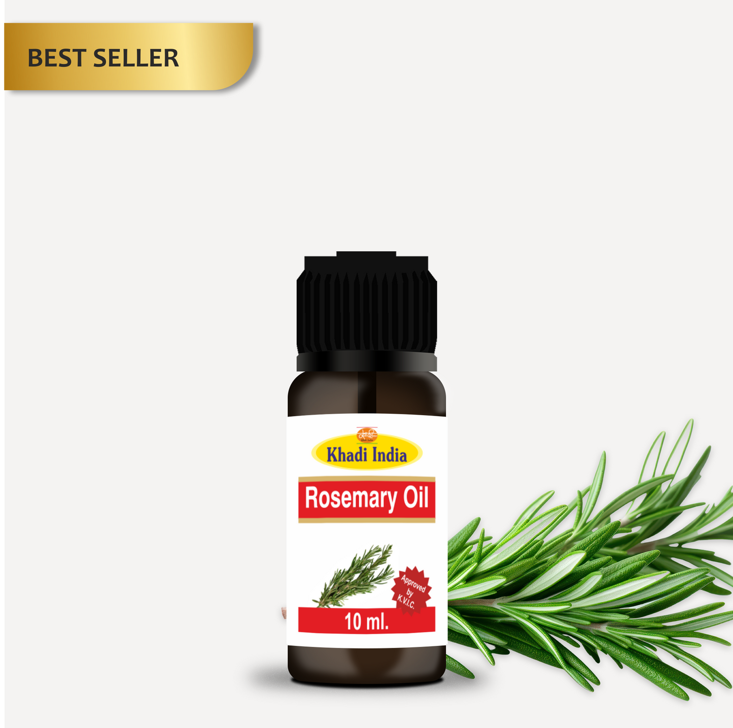 Khadi Rosemary Essential Oil 10ml – 100% Pure & Natural for Hair Growth & Skincare