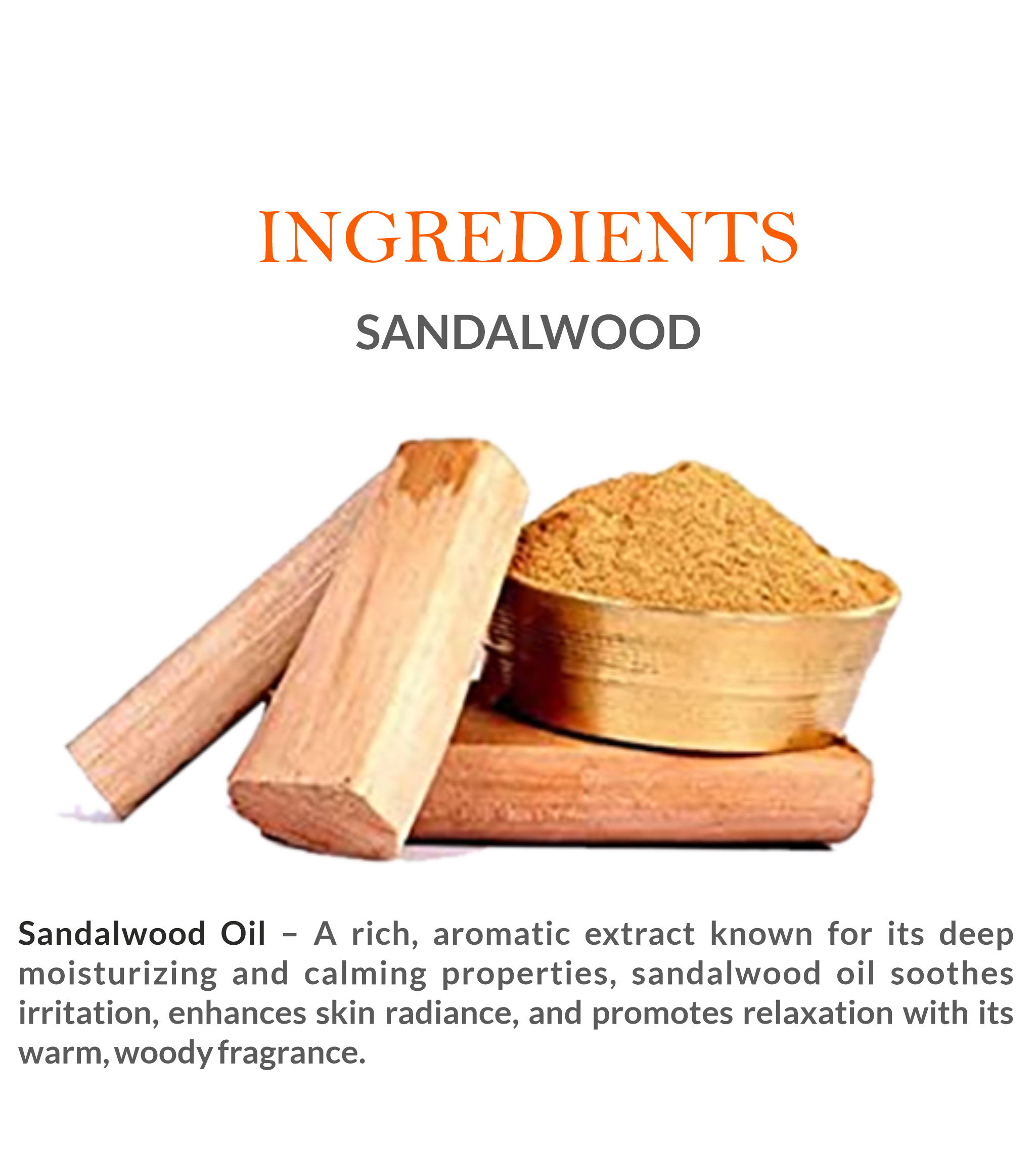Natural Ingredients in Khadi Sandalwood Essential Oil – Steam-Distilled for Maximum Purity