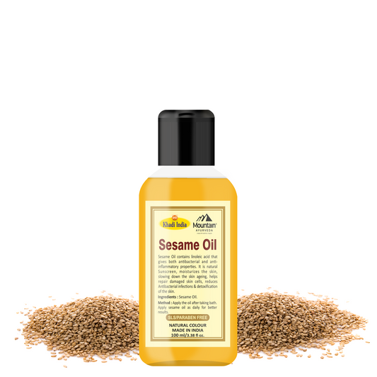 Khadi Sesame Seed Oil 100ml – Cold-pressed natural oil for skin & hair nourishment