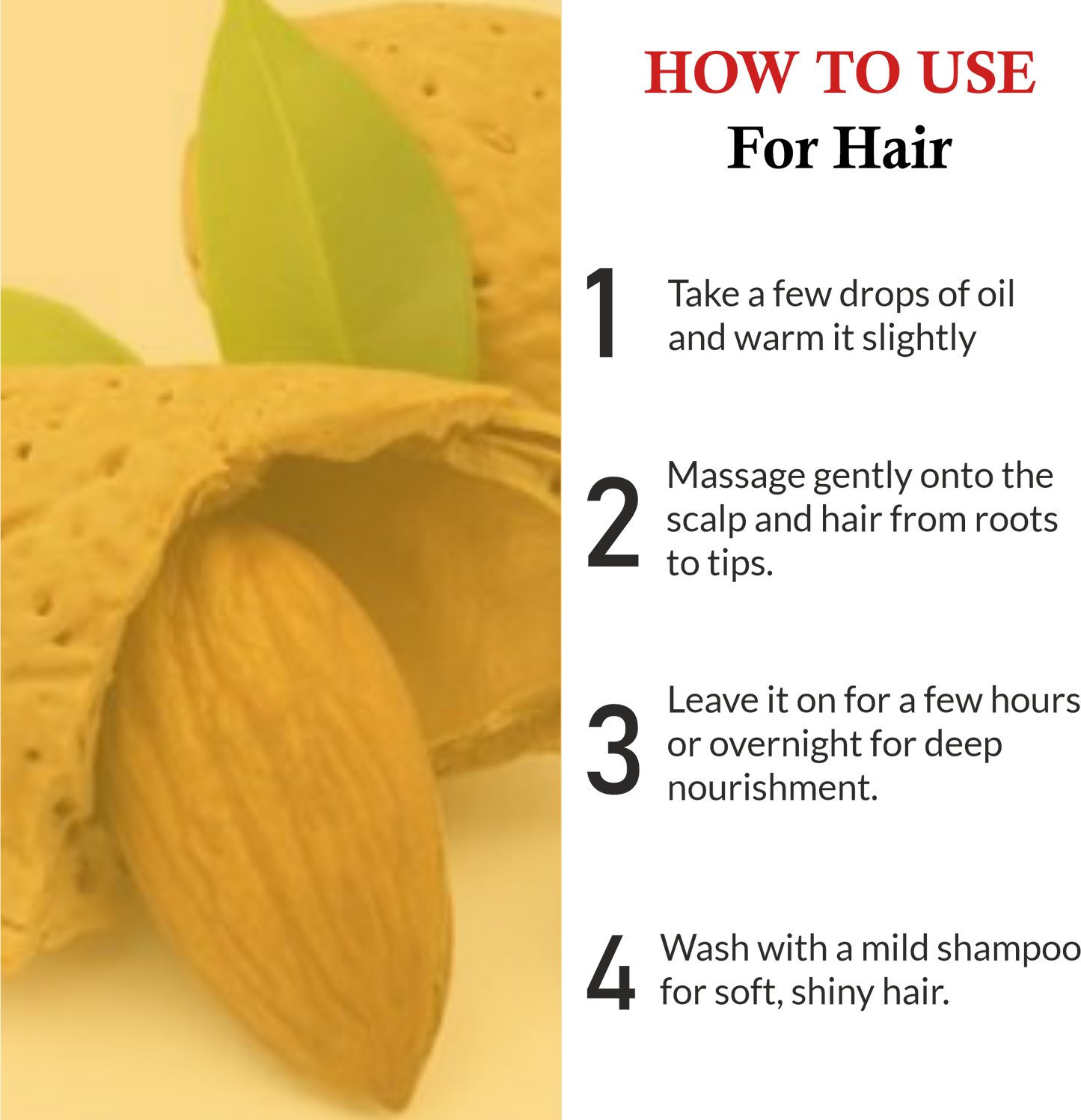 How to use Khadi Sweet Almond Oil for hair growth
