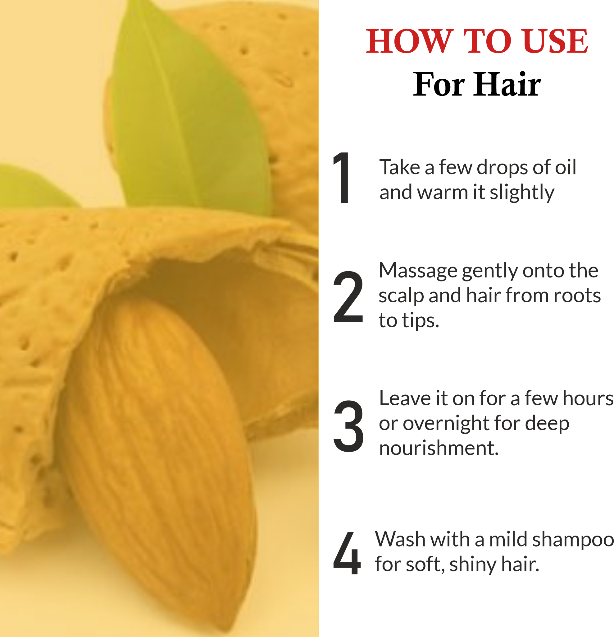 How to use Khadi Sweet Almond Oil for hair growth