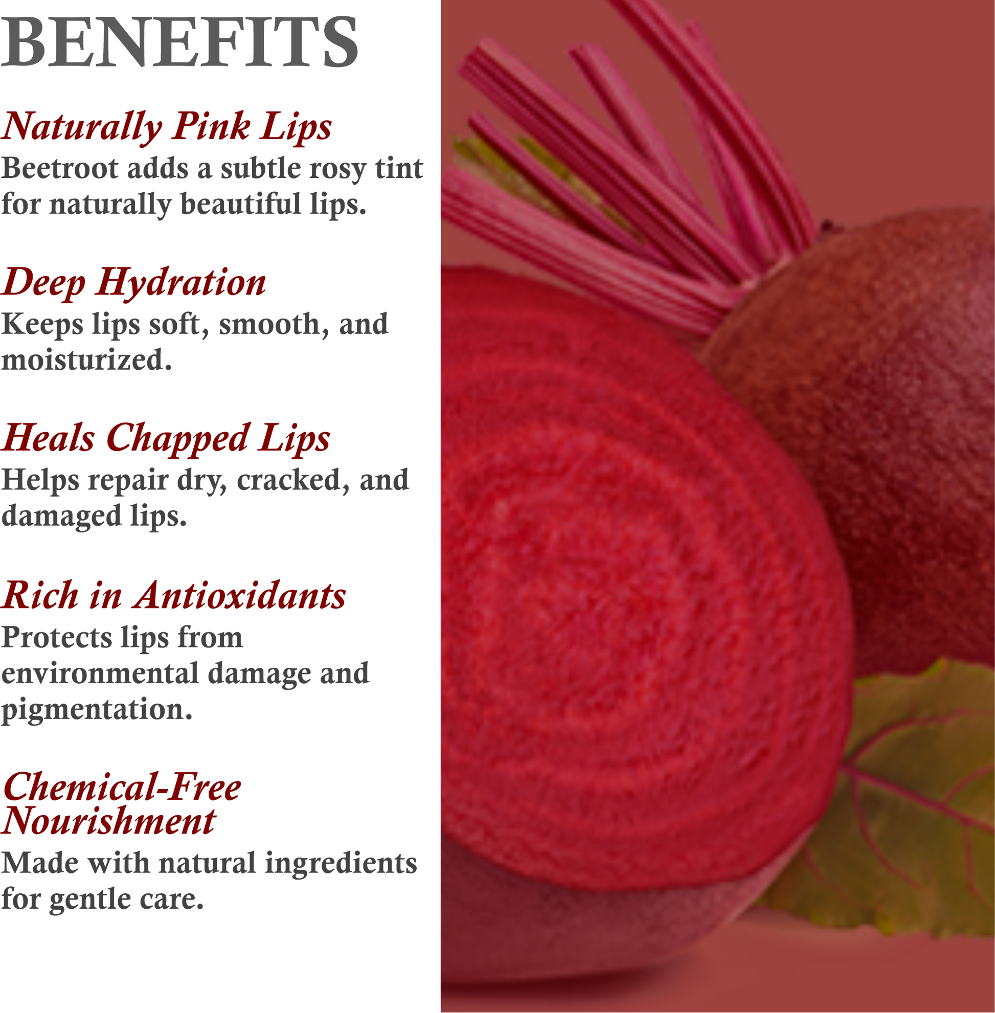 Benefits of Mountain Ayurveda Beetroot Lip Balm – Hydrates, Repairs & Adds Rosy Tint