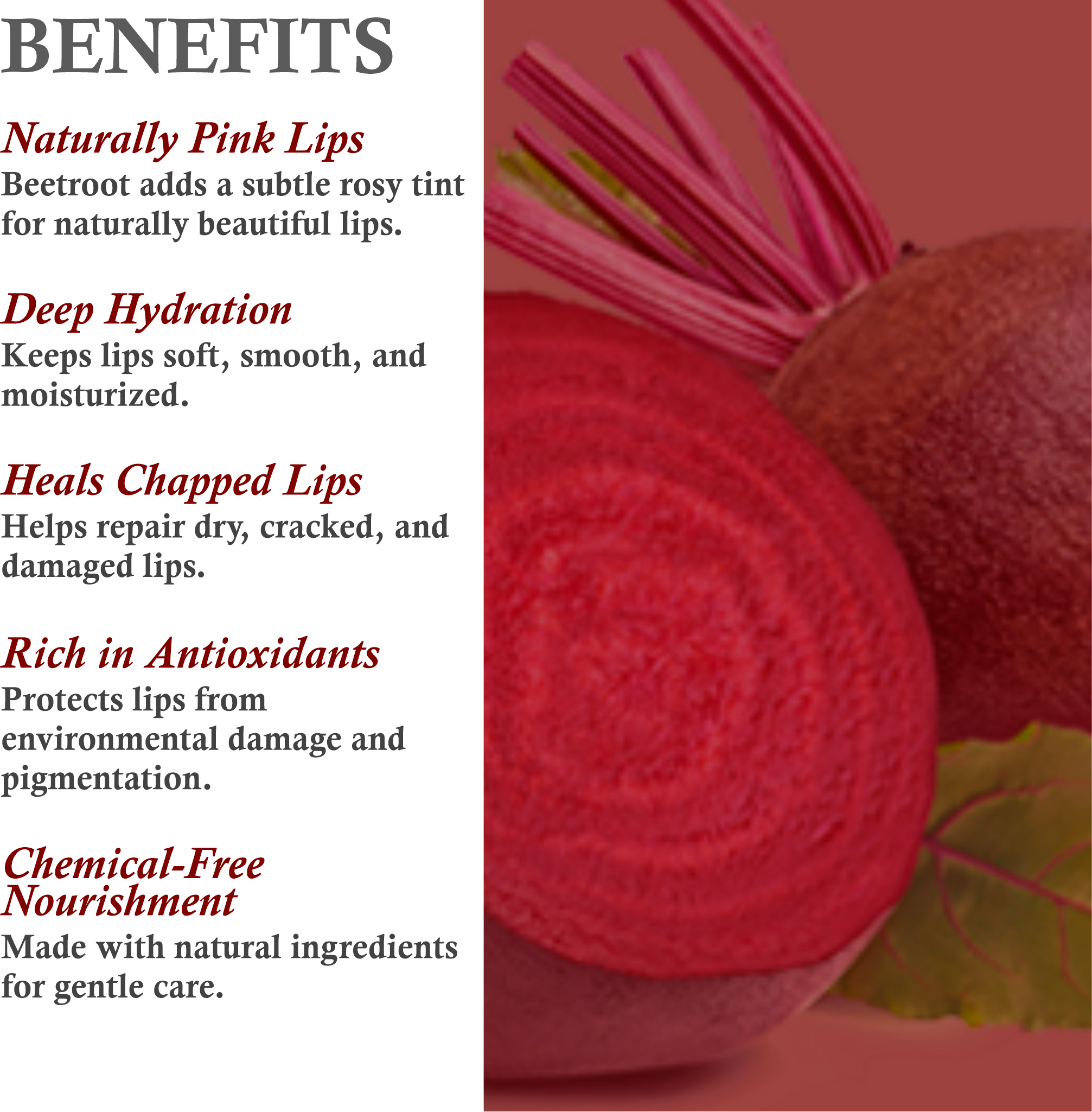 Benefits of Mountain Ayurveda Beetroot Lip Balm – Hydrates, Repairs & Adds Rosy Tint