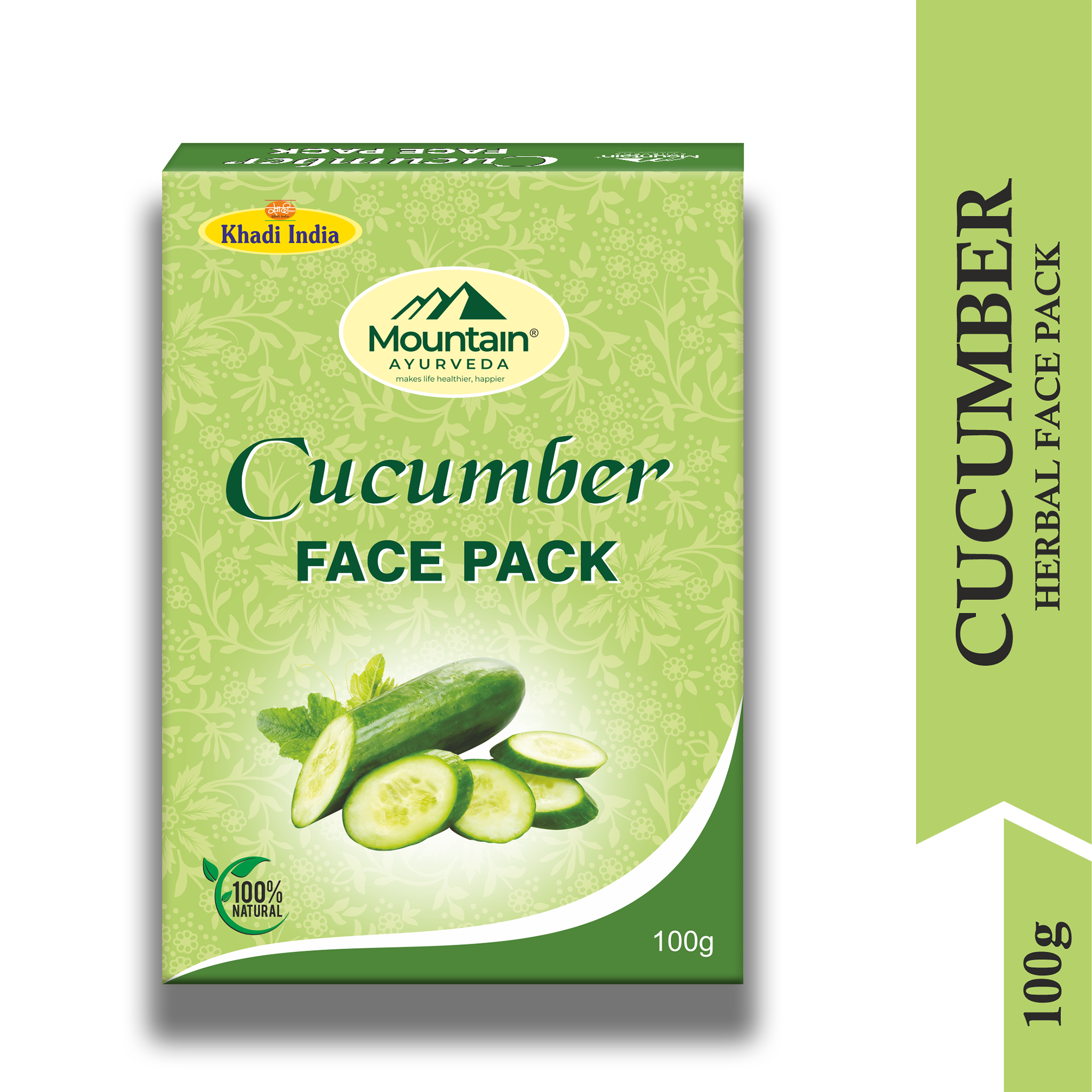 Mountain Ayurveda Cucumber Face Pack 100g – Herbal Cooling & Hydrating Mask