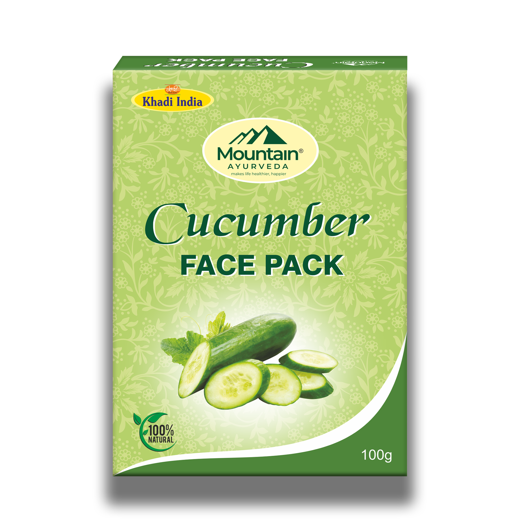 Mountain Ayurveda Cucumber Face Pack 100g – Cooling & Hydrating