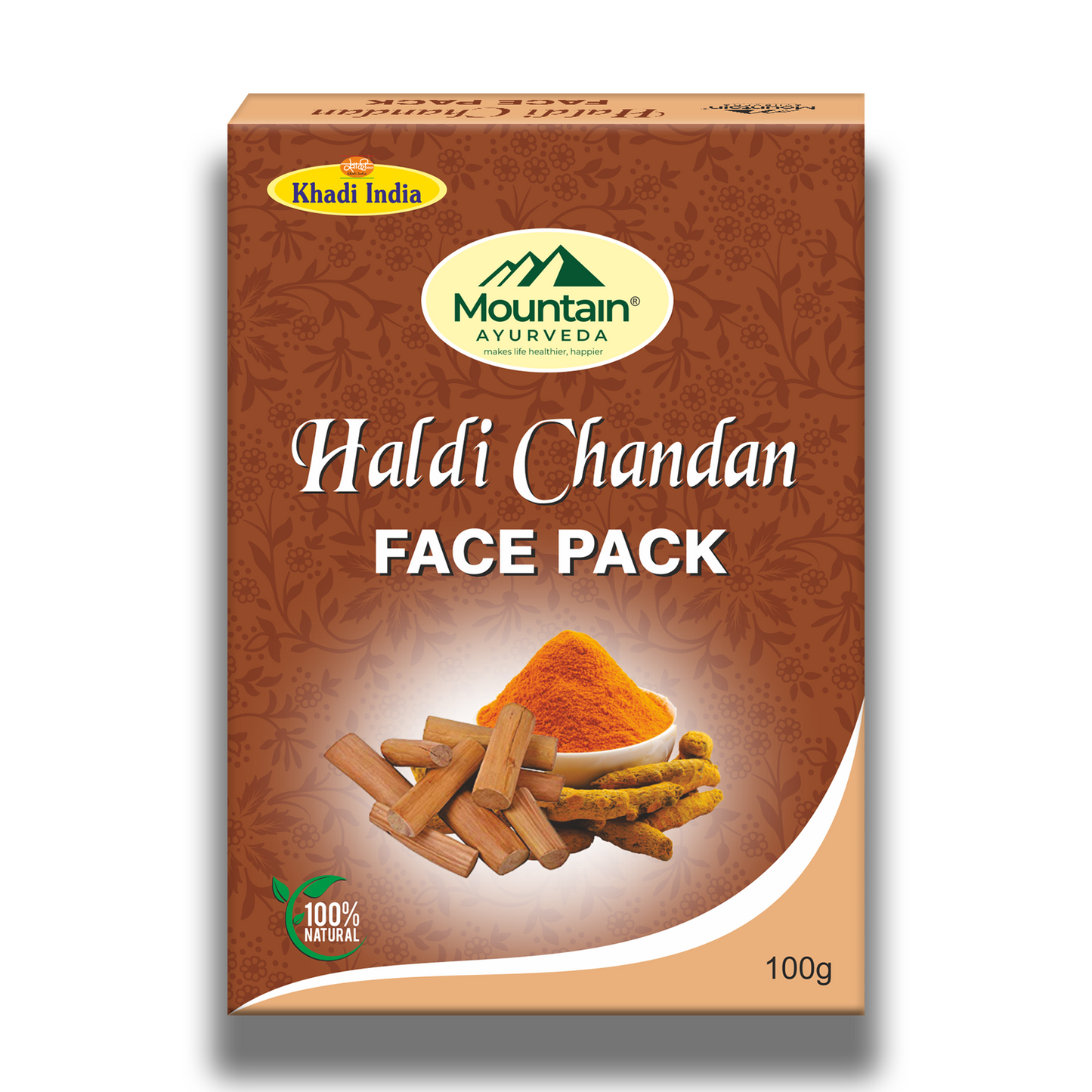 Mountain Ayurveda Haldi Chandan Face Pack 100g – Skin Brightening & Anti-Acne