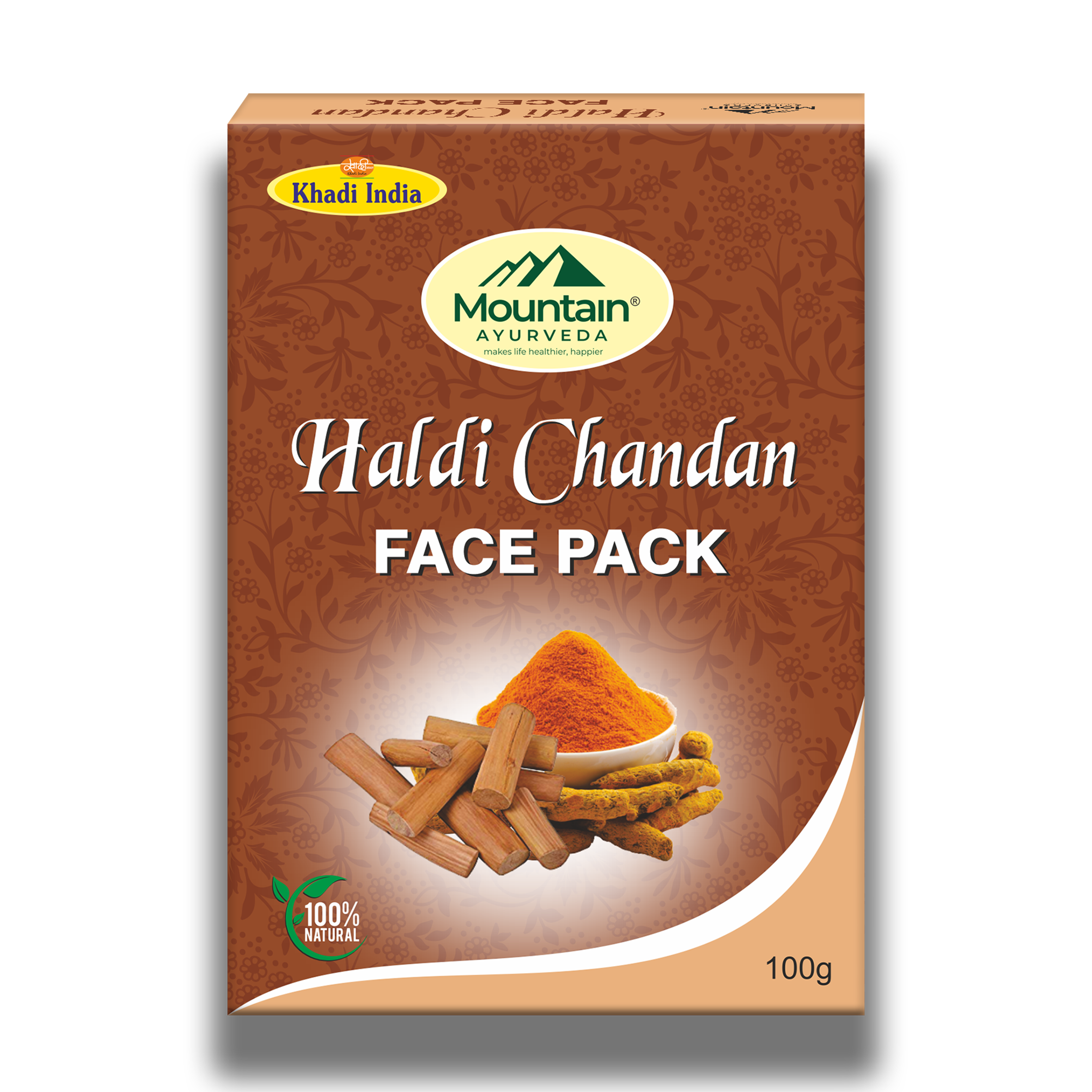 Mountain Ayurveda Haldi Chandan Face Pack 100g – Skin Brightening & Anti-Acne