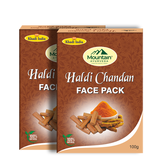 Mountain Ayurveda Haldi Chandan Face Pack 100g Pack of 2 – Skin Brightening & Anti-Acne