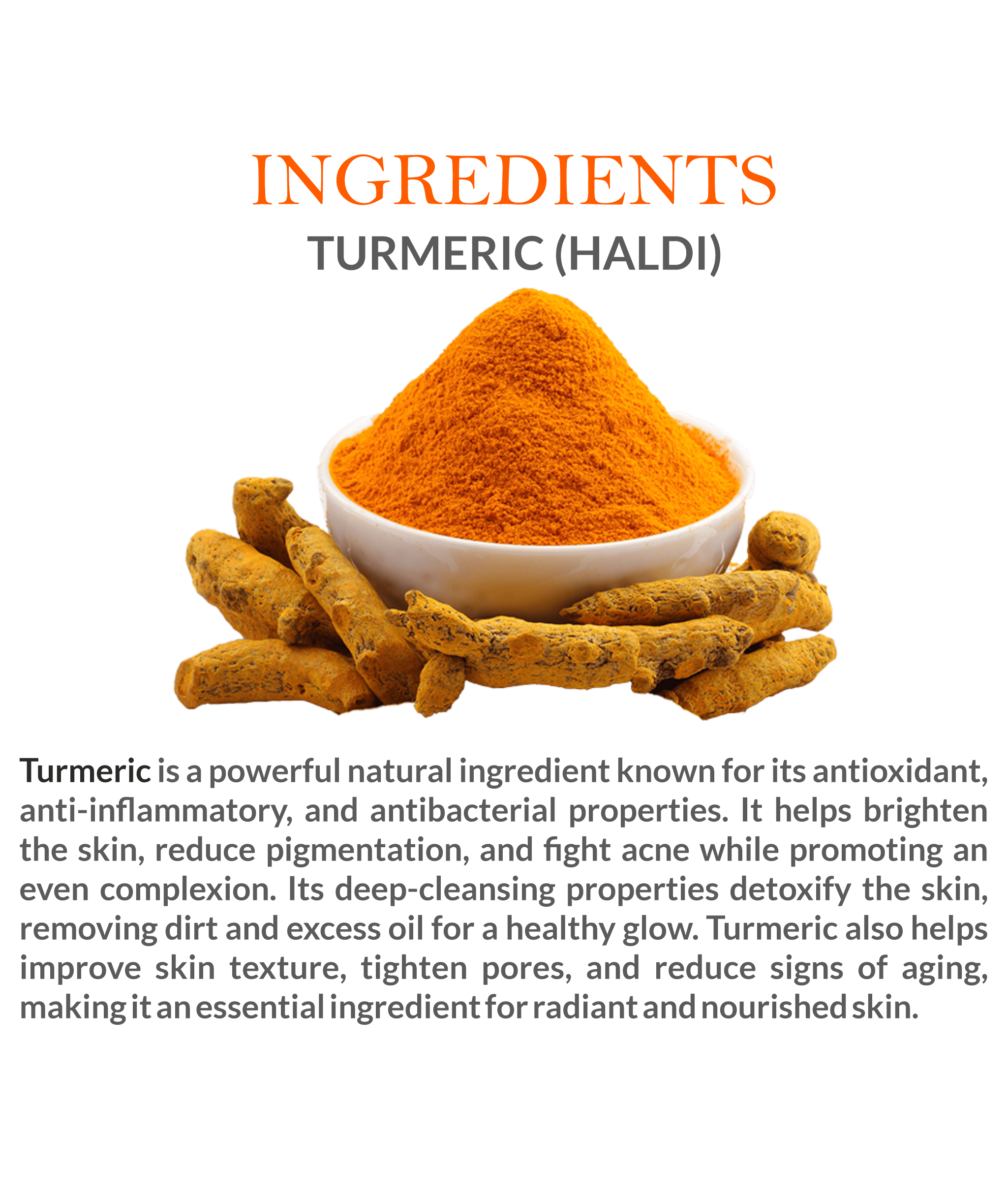 Mountain Ayurveda Haldi Ubtan Ingredients – Turmeric, Sandalwood, Gram Flour & Rose Extracts