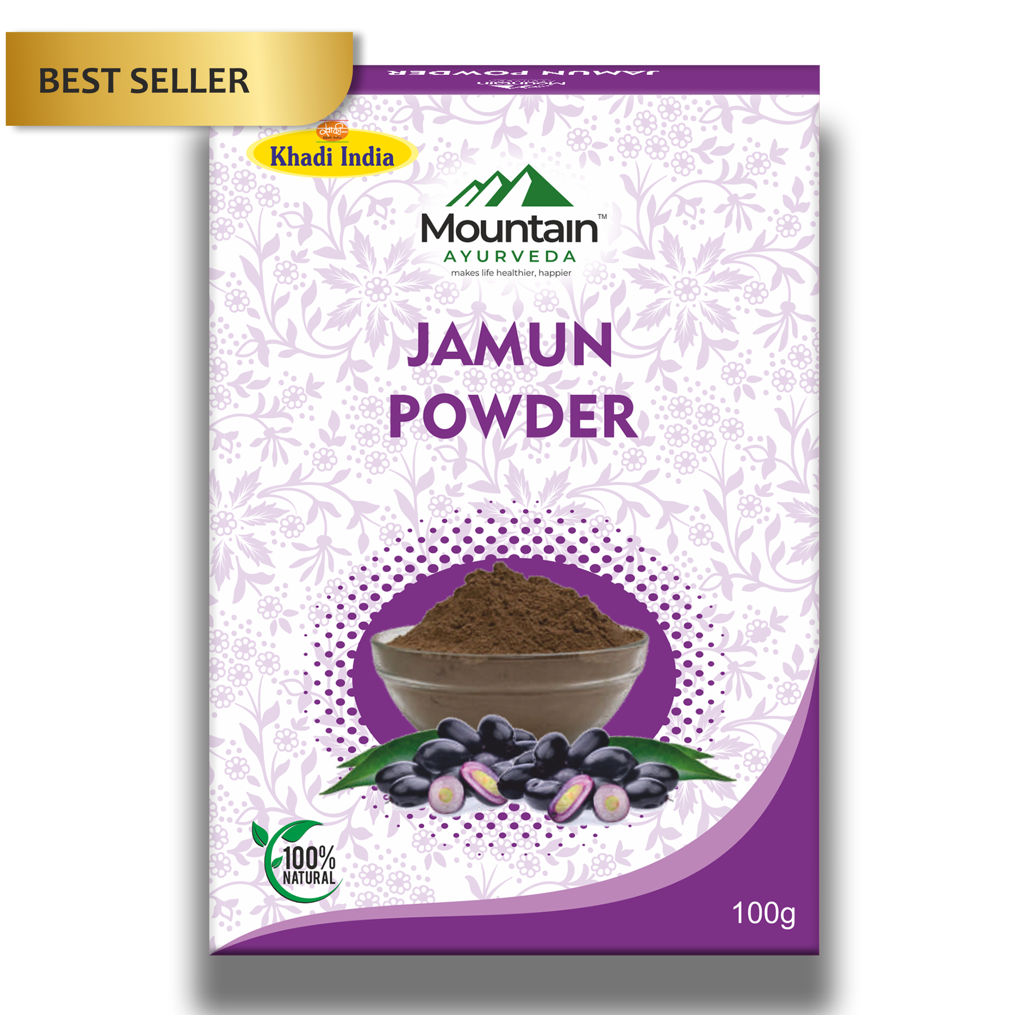 Mountain Ayurveda Jamun Powder 100g – Natural Blood Sugar Support & Detox