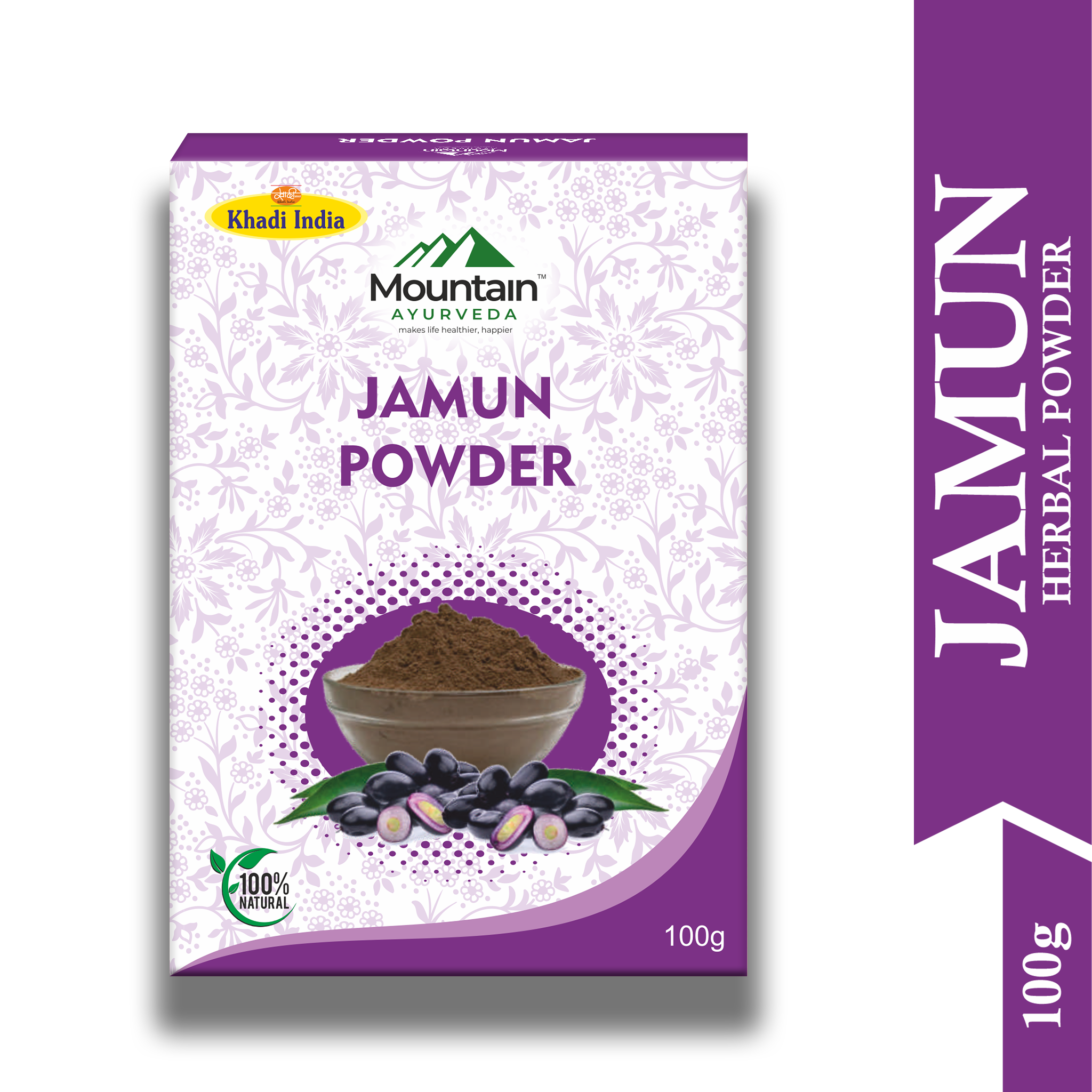 Mountain Ayurveda Jamun Powder for Diabetes Management, Digestion & Skin Detox