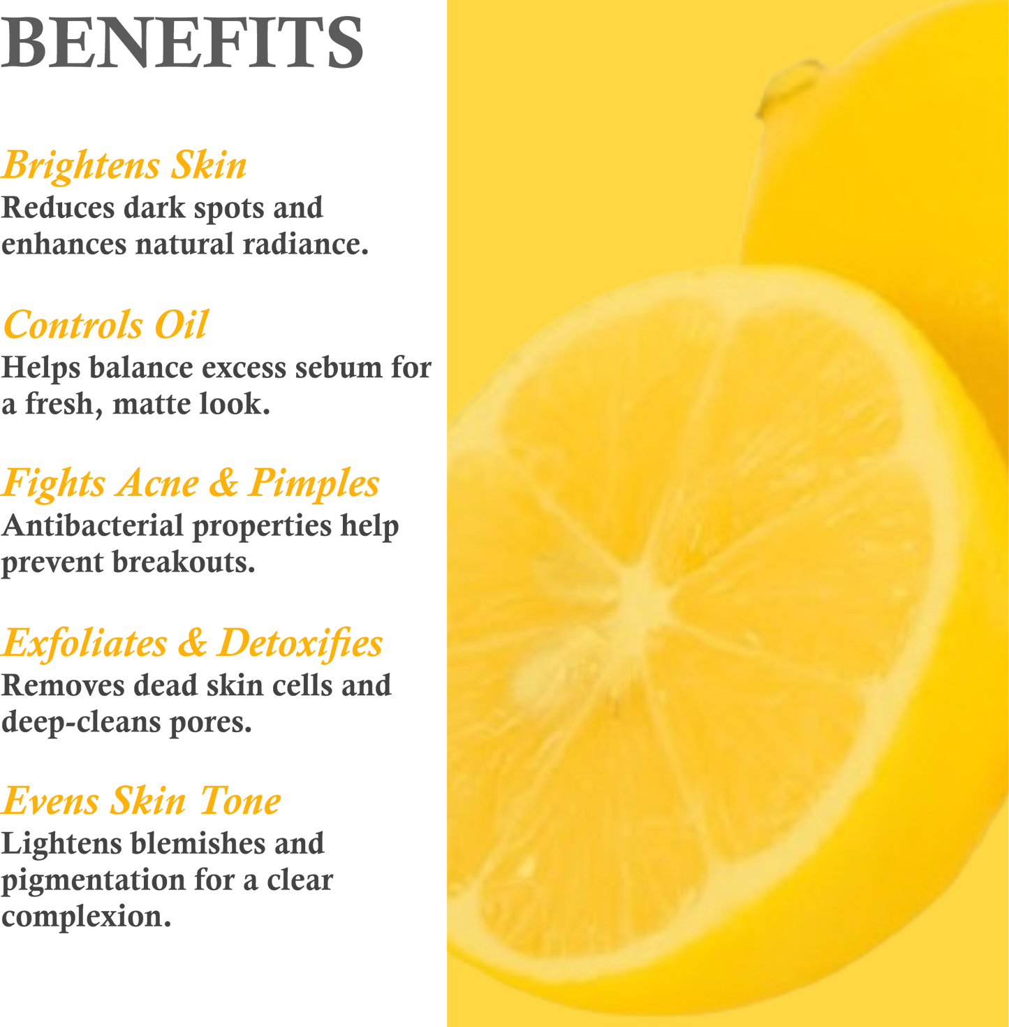 Mountain Ayurveda Lemon Face Pack Benefits – Skin Brightening, Oil Control & Pore Tightening
