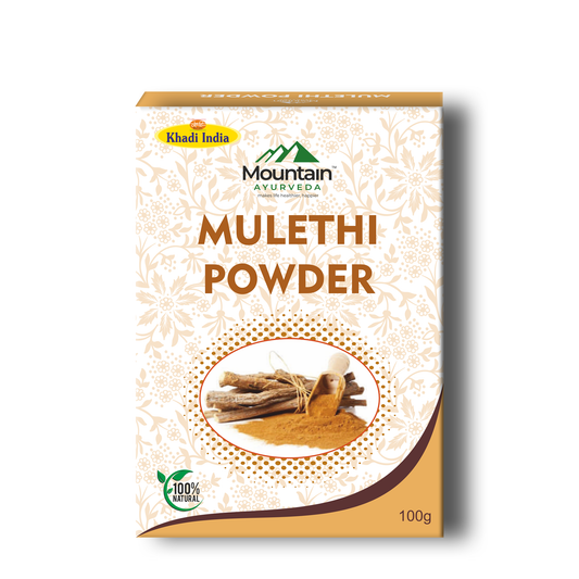 Mountain Ayurveda Mulethi Powder 100g – Skin Brightening & Throat Relief