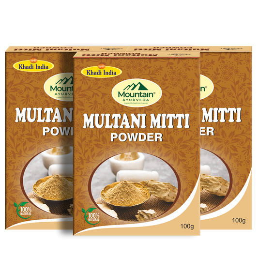 Mountain Ayurveda Multani Mitti 100g Pack of 3 – Natural Oil Control & Deep Cleansing