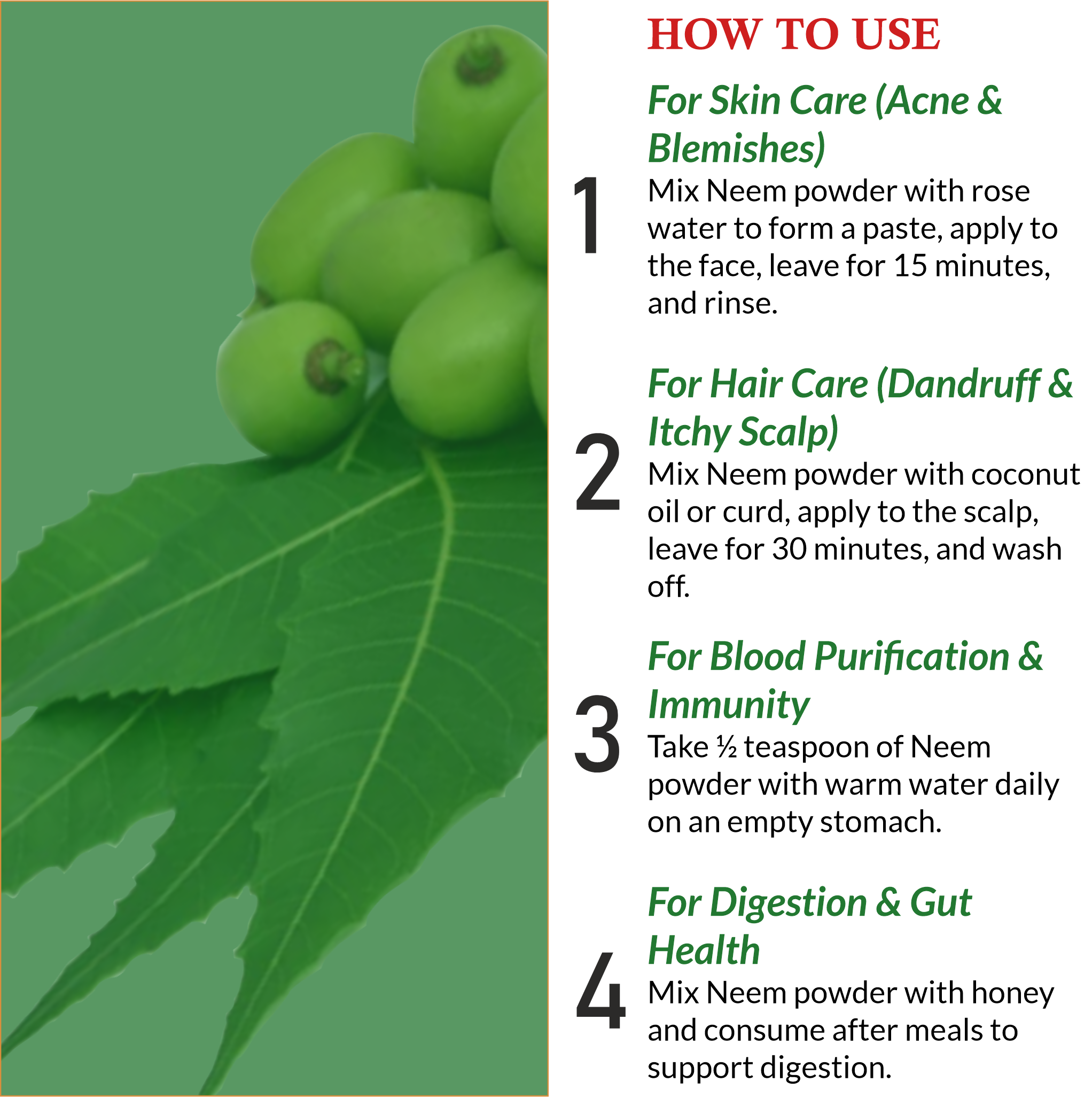 How to Use Mountain Ayurveda Neem Patti Powder for Skin, Hair & Detox