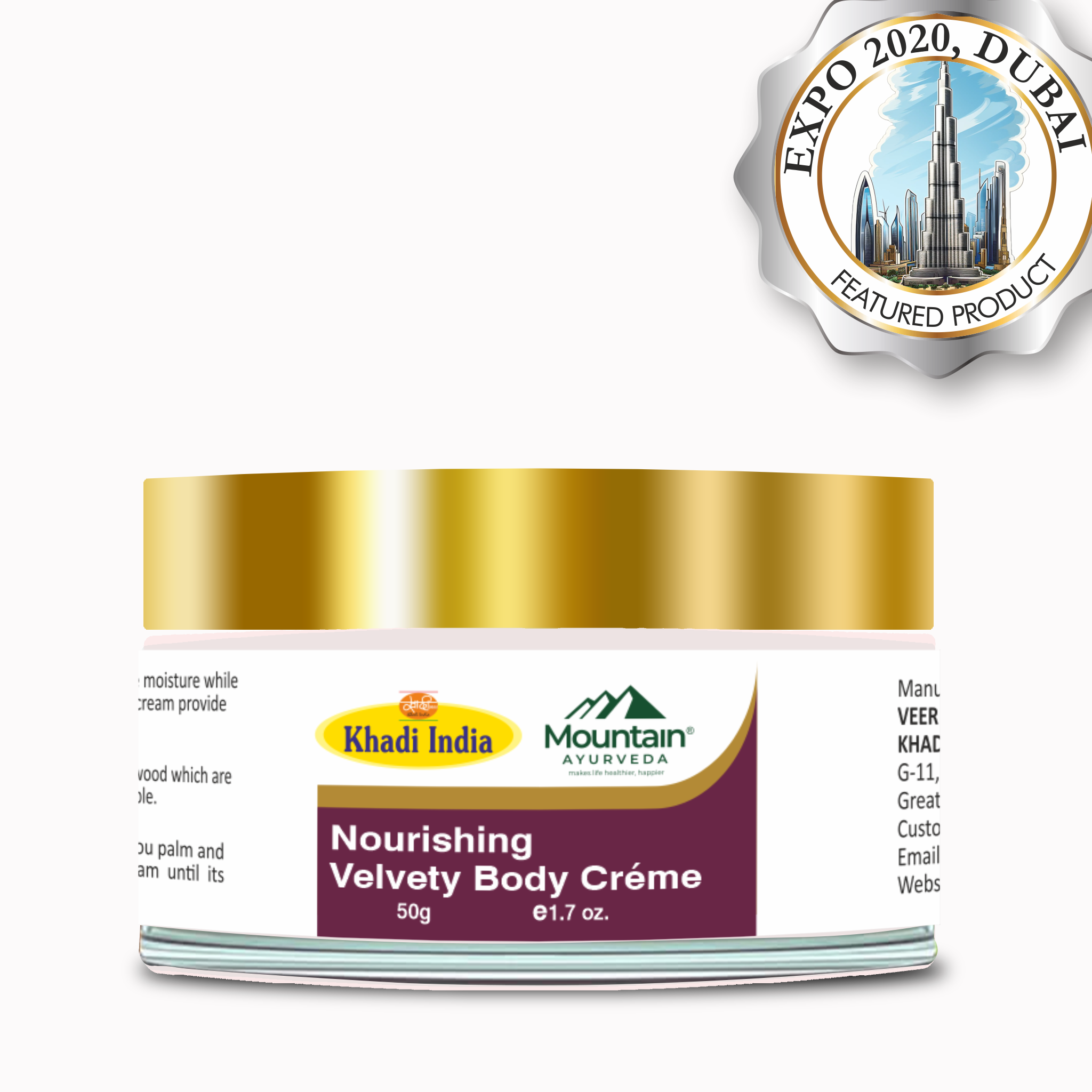 Mountain Ayurveda Nourishing Velvetty Body Cream 50g – Deep Moisturizing Ayurvedic Skincare