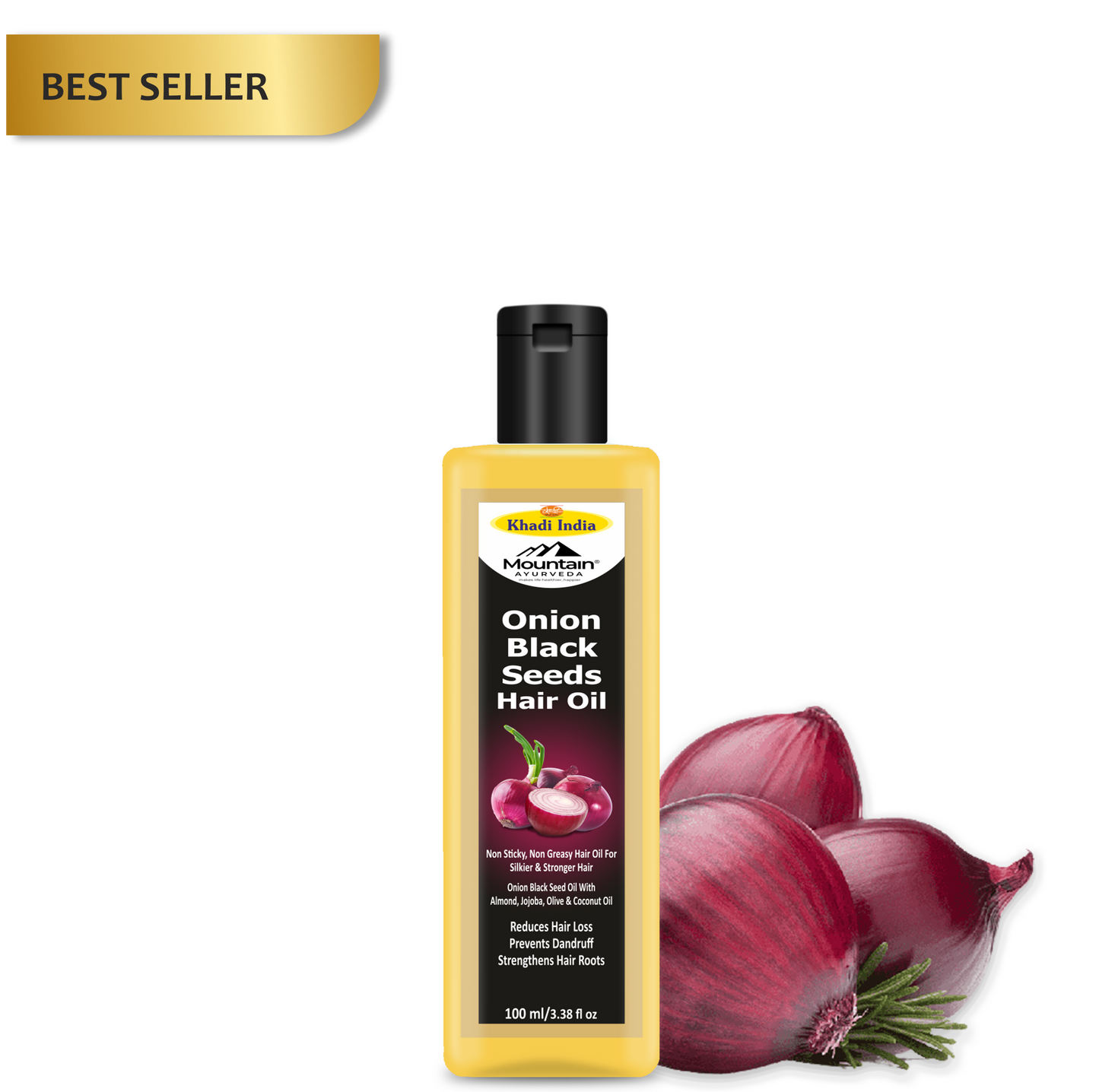 Mountain Ayurveda Onion Oil 100 ml – Natural Hair Growth & Anti-Hair Fall Solution