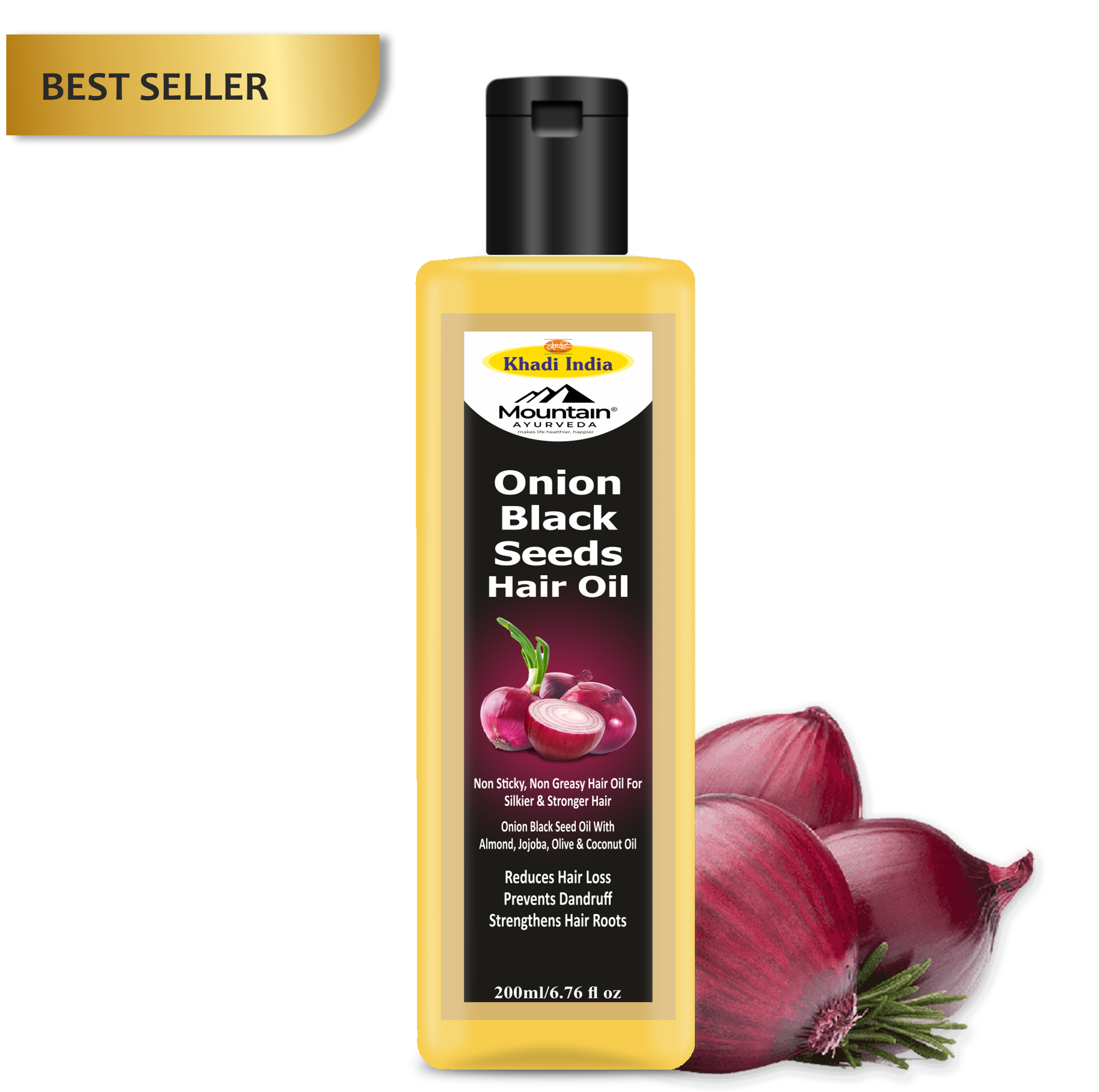 Mountain Ayurveda Onion Oil 200 ml – Natural Hair Growth & Anti-Hair Fall Solution