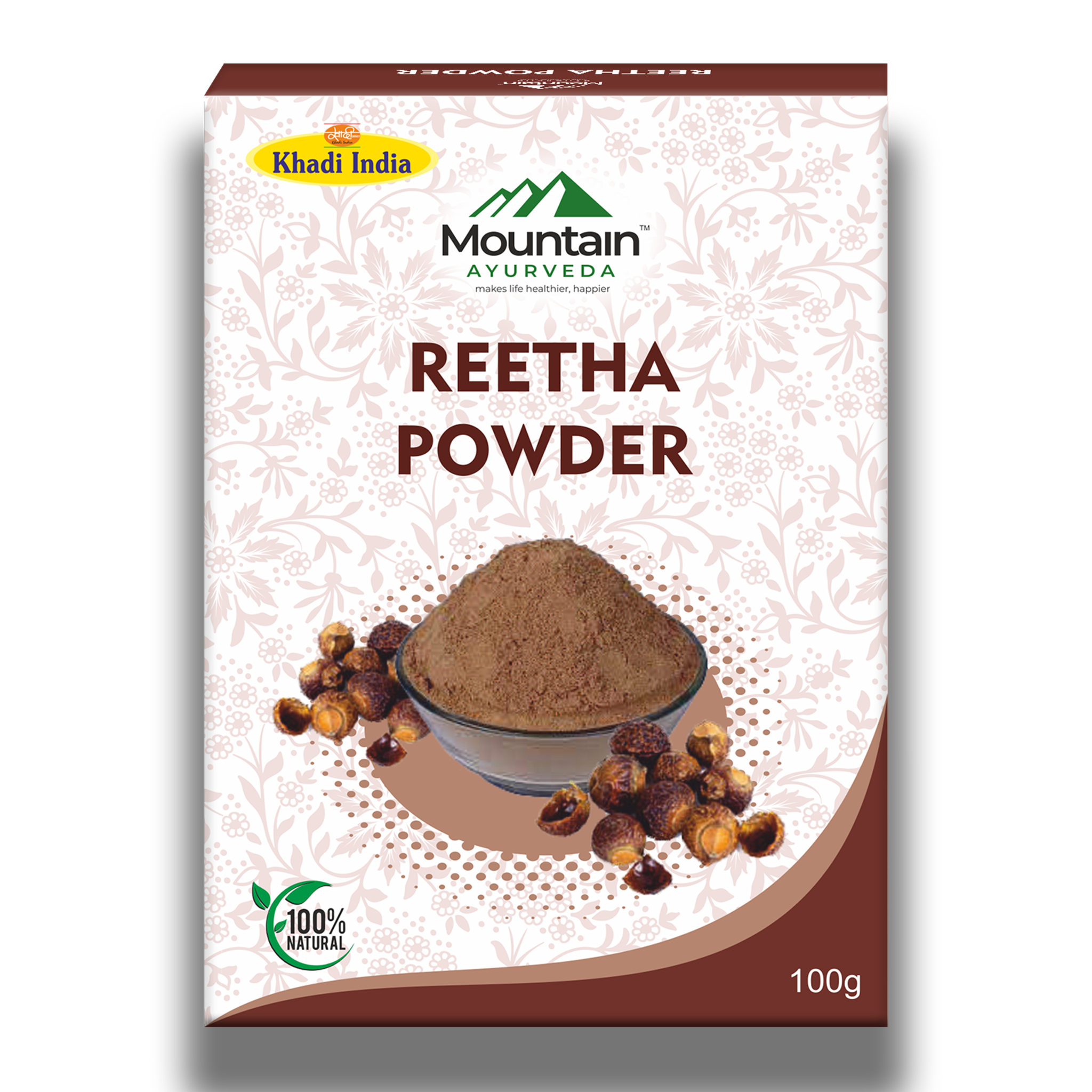 Mountain Ayurveda Reetha Powder 100g – Natural Hair Cleanser & Shampoo Alternative