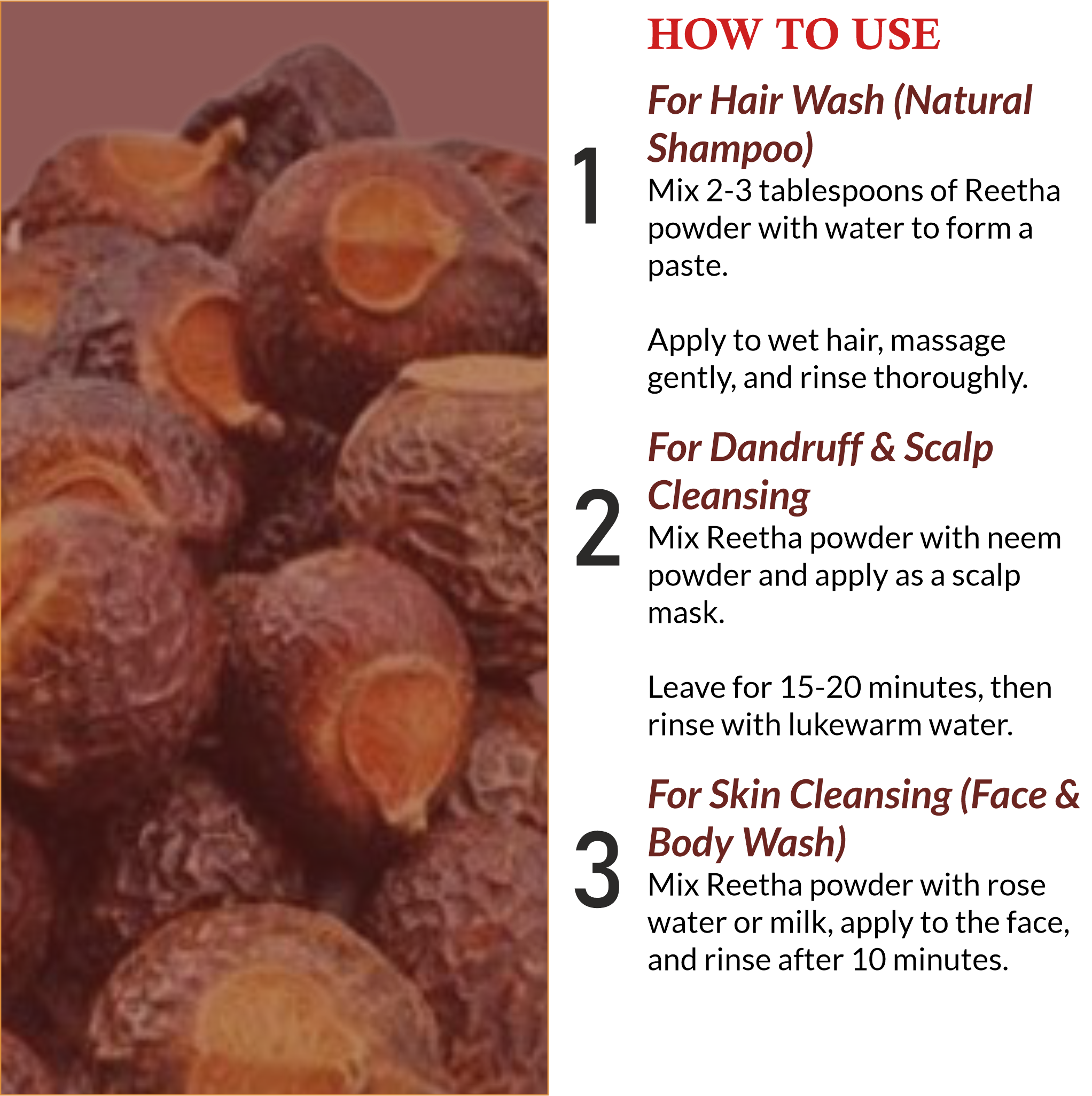 How to Use Mountain Ayurveda Reetha Powder for Hair, Skin & Natural Cleaning