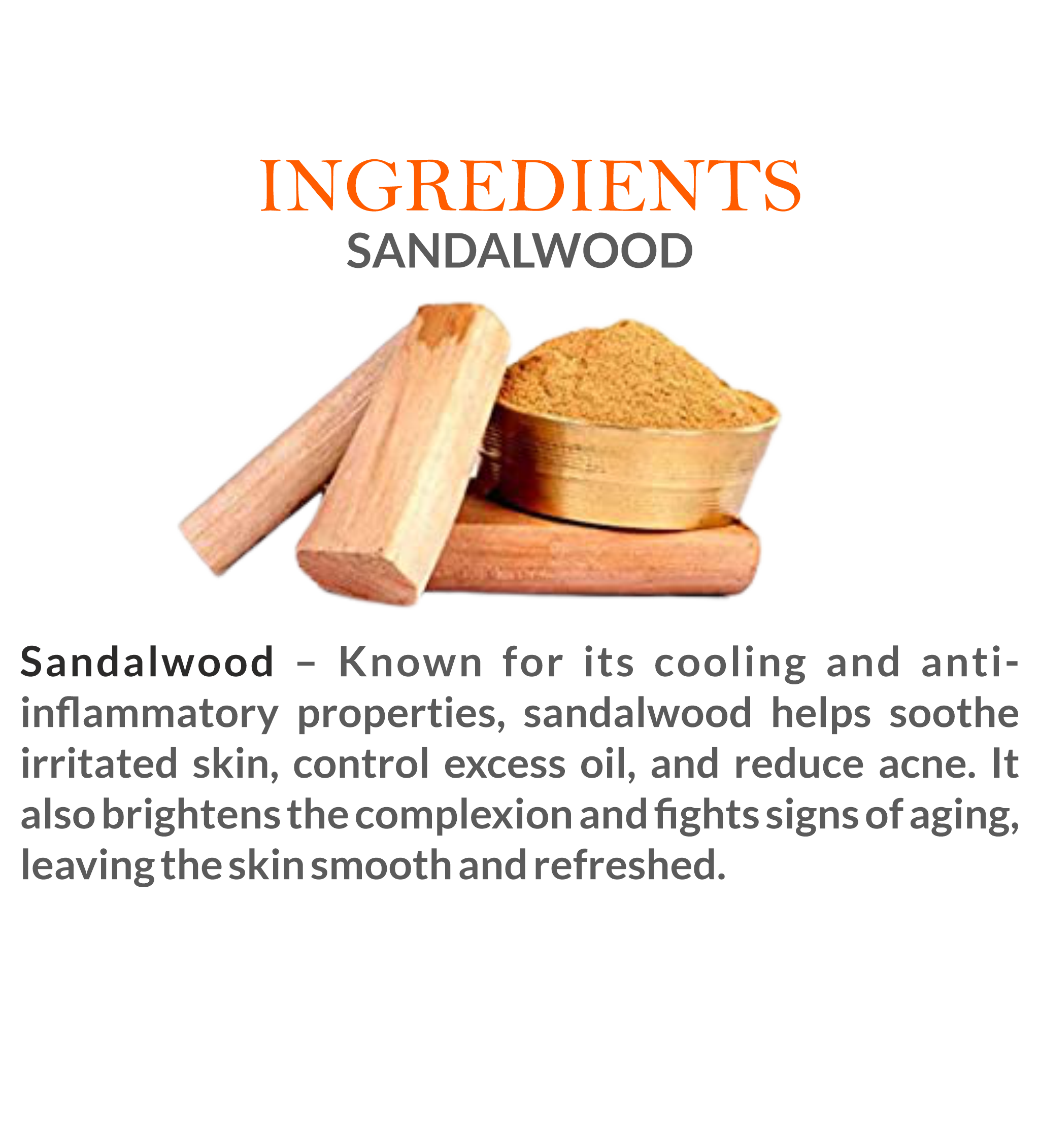 Natural Ingredients in Mountain Ayurveda Sandalwood Face Pack – Sandalwood, Multani Mitti & Rose Extracts