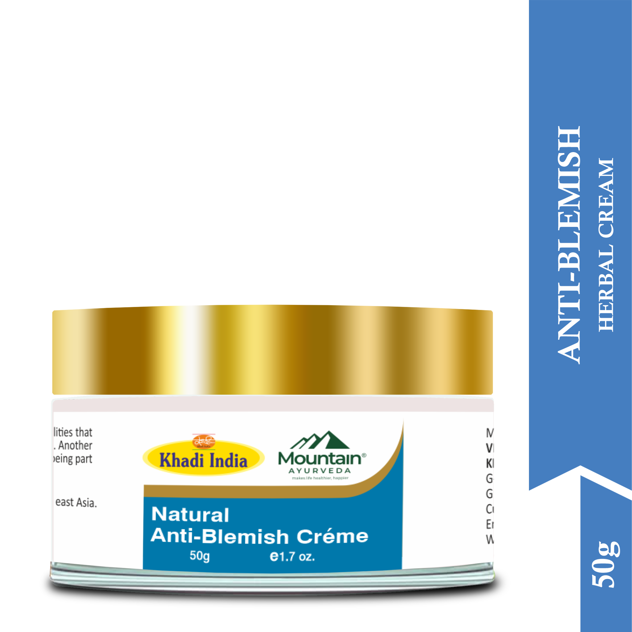 Mountain Ayurveda 50 gm Natural Anti-Blemish Cream – Ayurvedic Skincare for Blemish-Free Skin