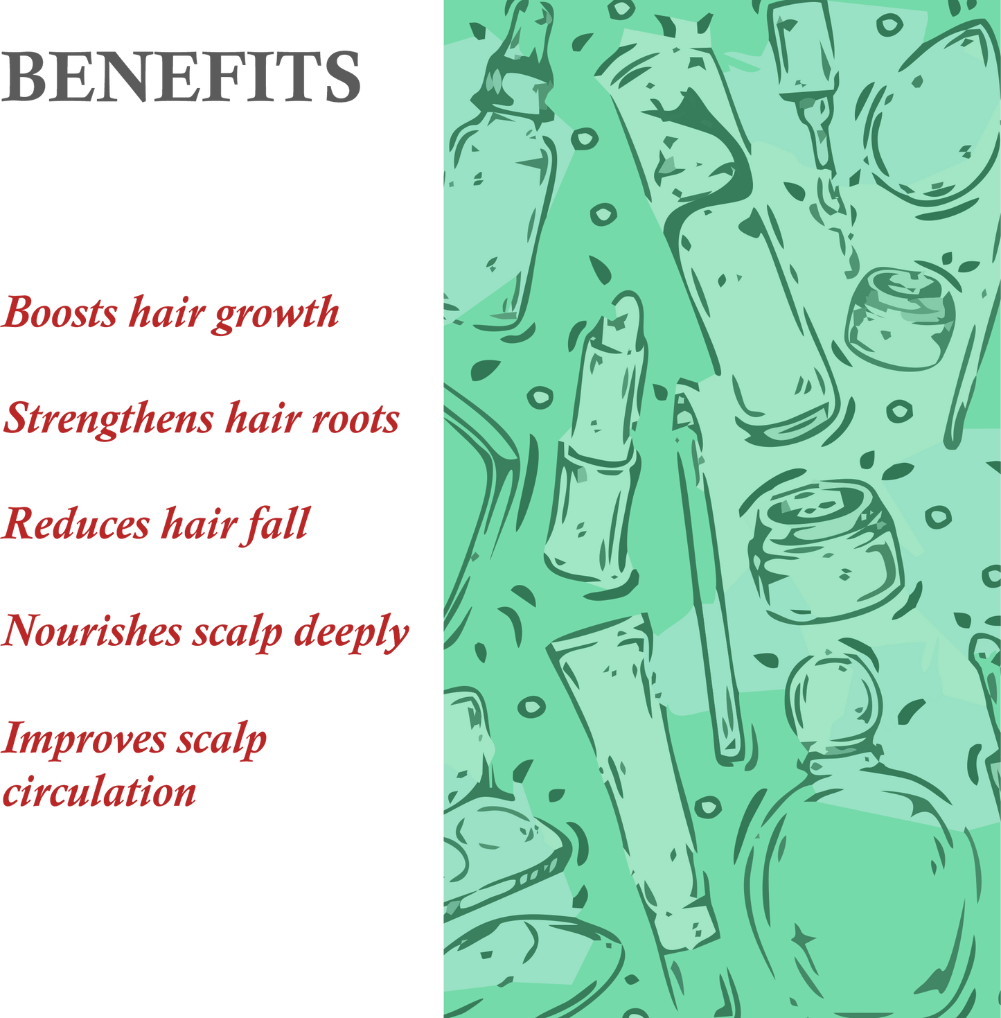 Benefits of Root Revival Pack – reduces hair fall, strengthens roots, promotes hair growth